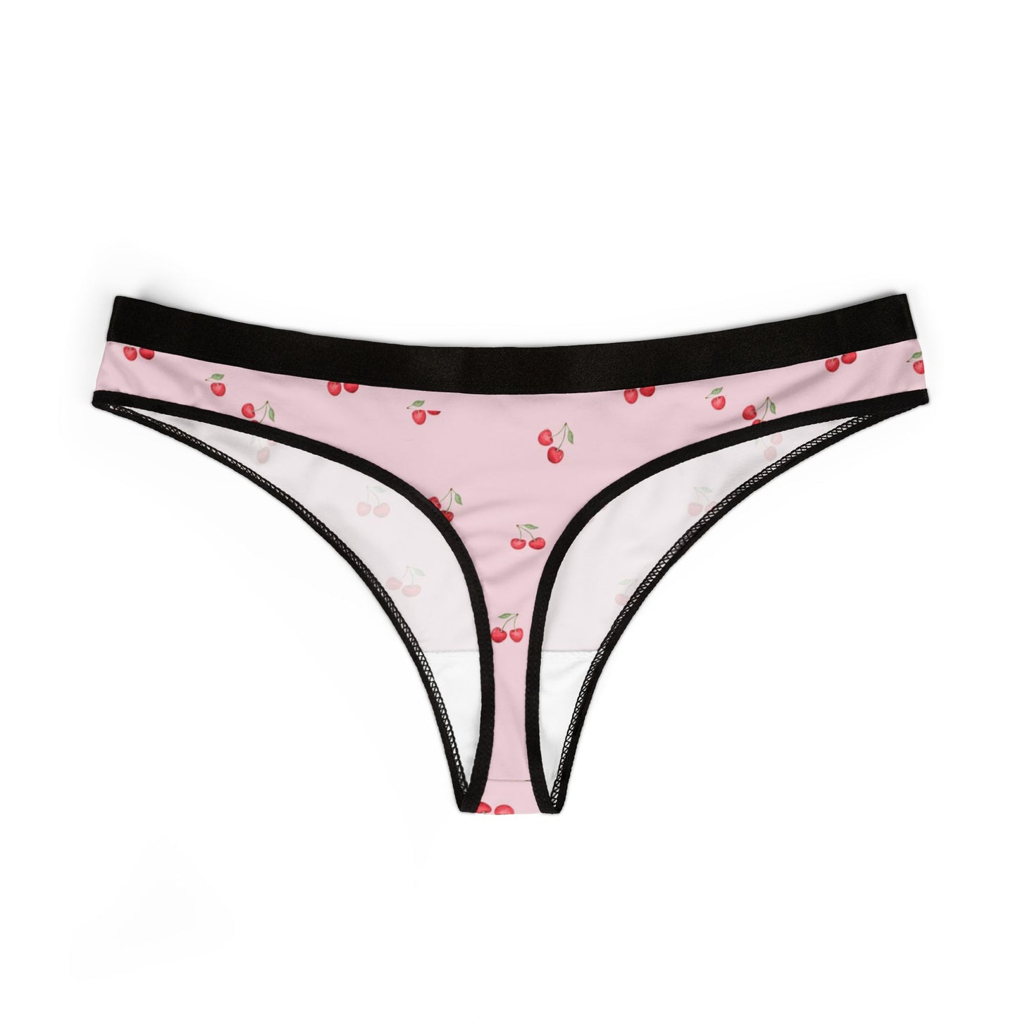 Cherry Blossom Women's Thongs, Cute Underwear, AOP Panties, Sweet Lingerie, Valentine's Day Gift, Everyday Comfort