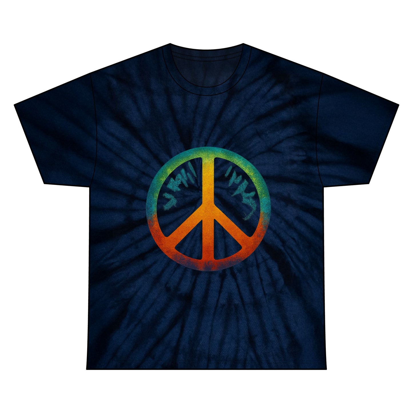 Peace Sign Tie Dye Tee, Unisex Tie Dye Cotton Shirt, Bohemian Style Tee, Festival Wear, Vintage Vibe T-Shirt
