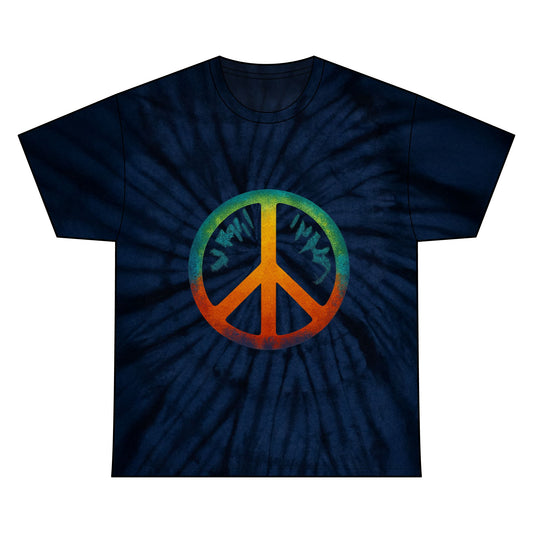 Peace Sign Tie Dye Tee, Unisex Tie Dye Cotton Shirt, Bohemian Style Tee, Festival Wear, Vintage Vibe T-Shirt