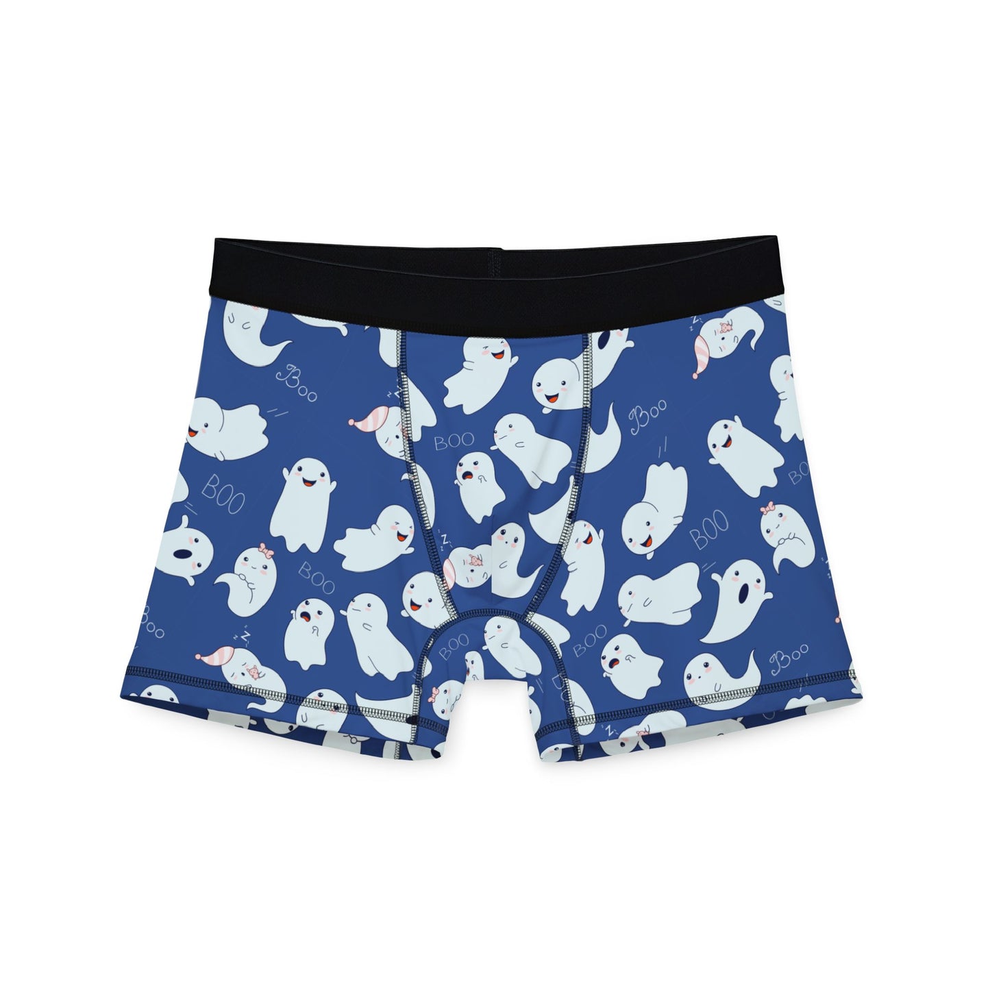 Spooky Ghost Men's Boxers, Halloween Underwear, Fun AOP Shorts, Unique Sleepwear, Gift for Men