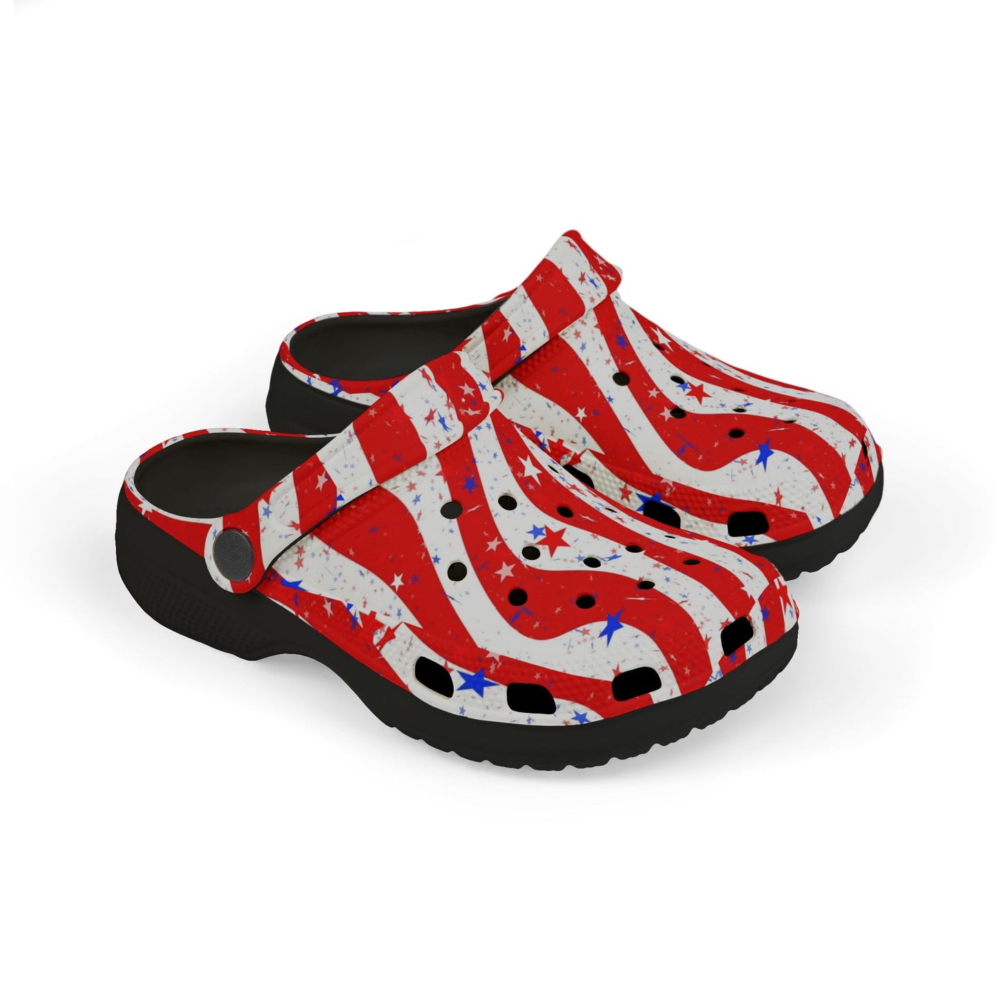 Patriotic Kid's EVA Foam Clogs - Fun, Festive Summer Footwear for Kids, Perfect for Independence Day, Family Gatherings, and Playtime