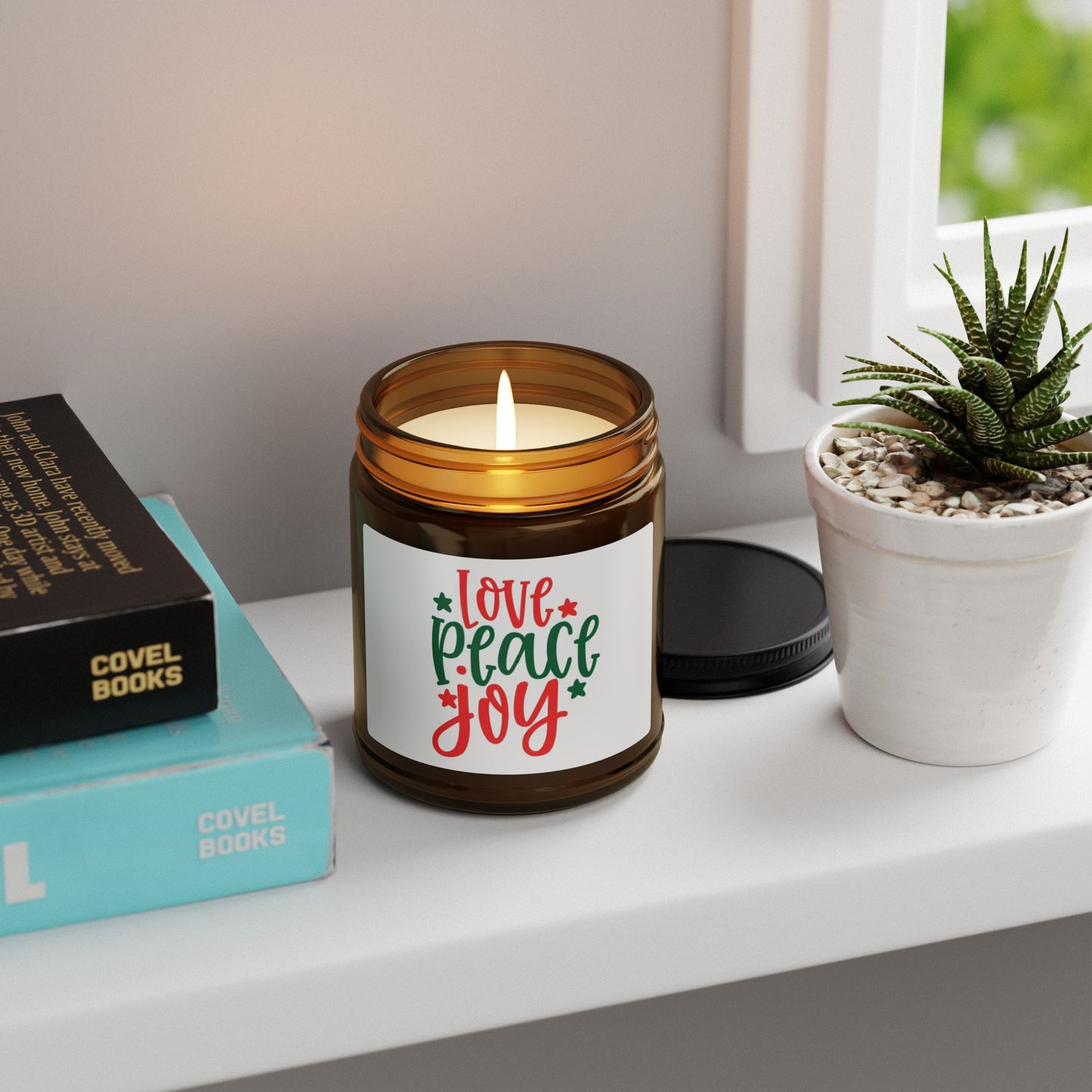 Holiday Scented Soy Candle - Love Peace Joy