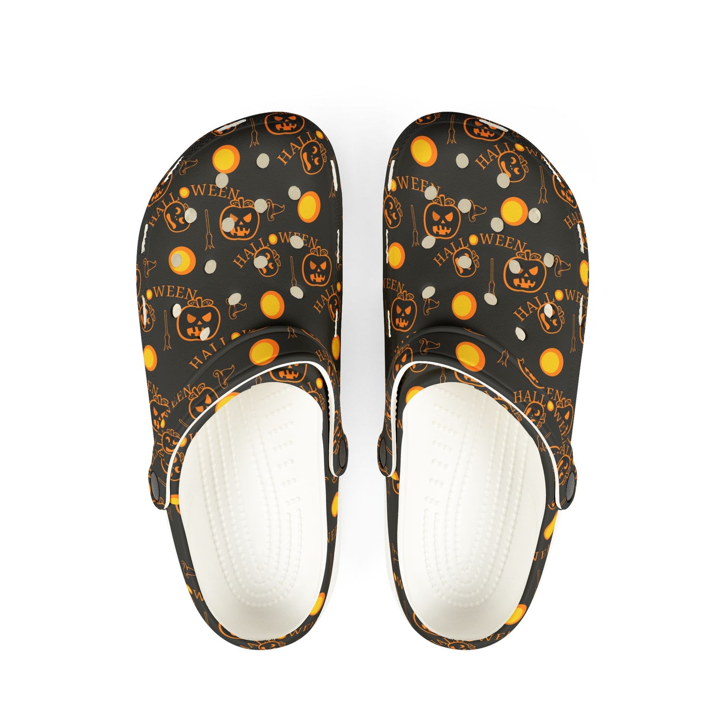 Halloween-Themed EVA Foam Clogs, Comfortable Slip-On Footwear for Home & Parties, Festive Rubber Shoes