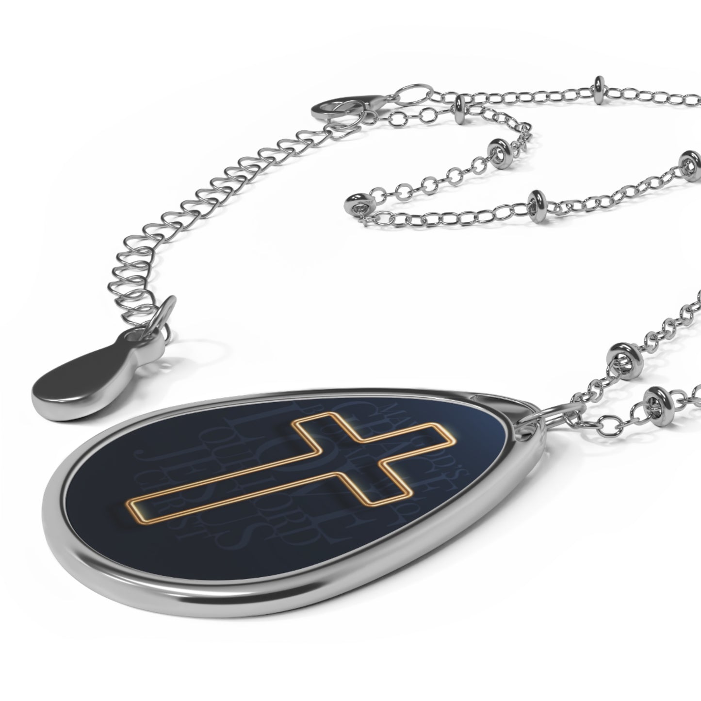 Faith-Inspired Oval Necklace, Christian Jewelry, Religious Pendant, Spiritual Gift, Everyday Wear, Gift for Her