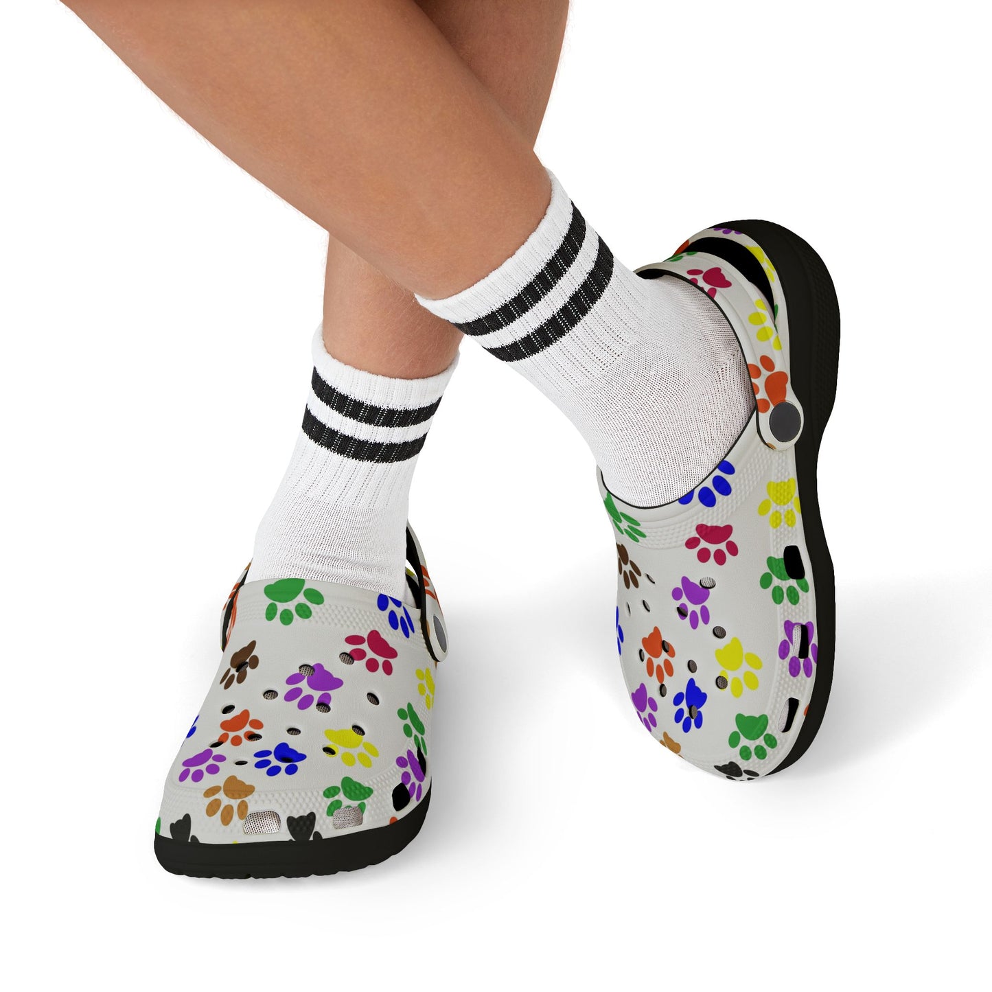 Kid's Colorful Paw Print Clogs | Fun Summer Footwear | Pet Lovers Gift | Playtime Shoes | Kids Sandals | Outdoor Adventure