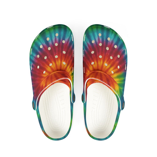 Vibrant Tie-Dye EVA Foam Shoes | Comfortable Clogs for Summer, Beach, Gardening, Fun Gifts, Festive Footwear