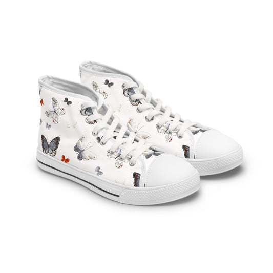 Butterfly Print Women's High Top Sneakers - Trendy and Stylish Footwear, Fashion Sneakers, Comfortable High Tops, Unique Shoe Design, [...]