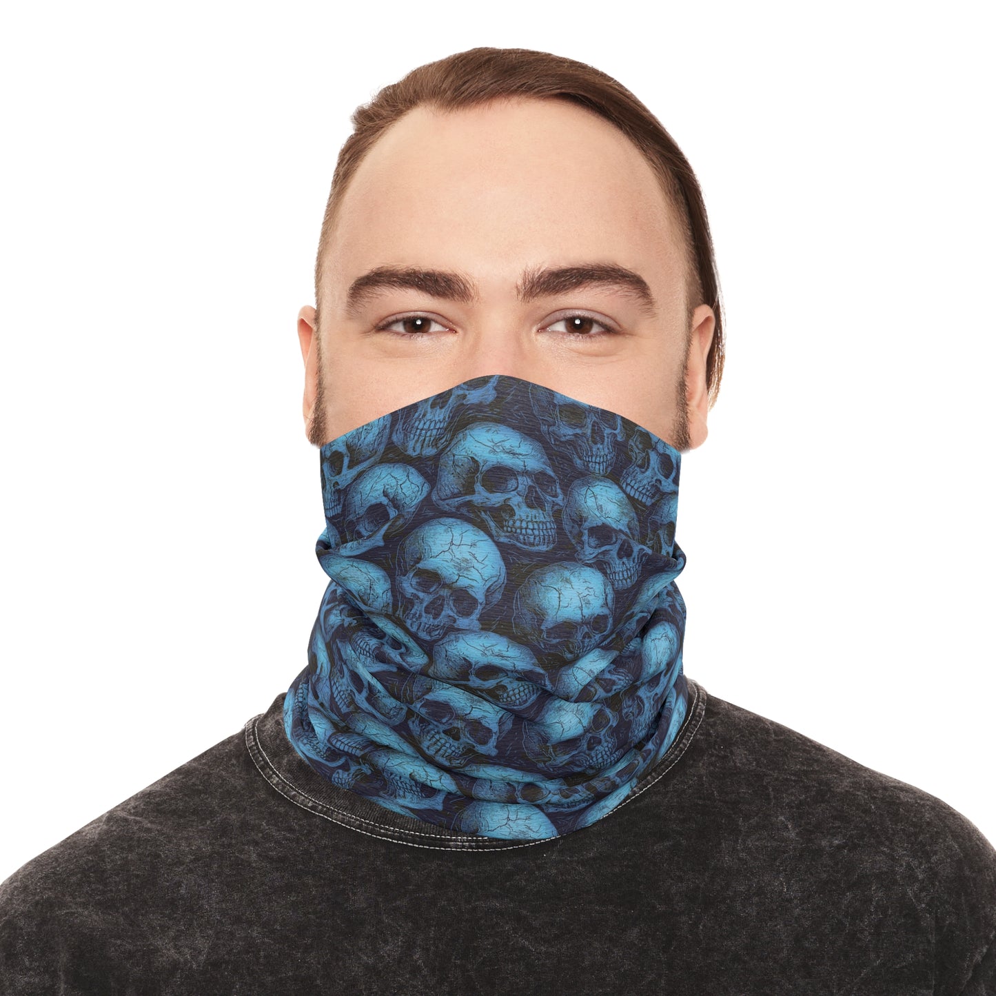 Gothic Tube Scarf with Skull Design, Unique Neck Warmer, Fashion Accessory for Outdoor Adventures, Halloween Gift, Festival Wear