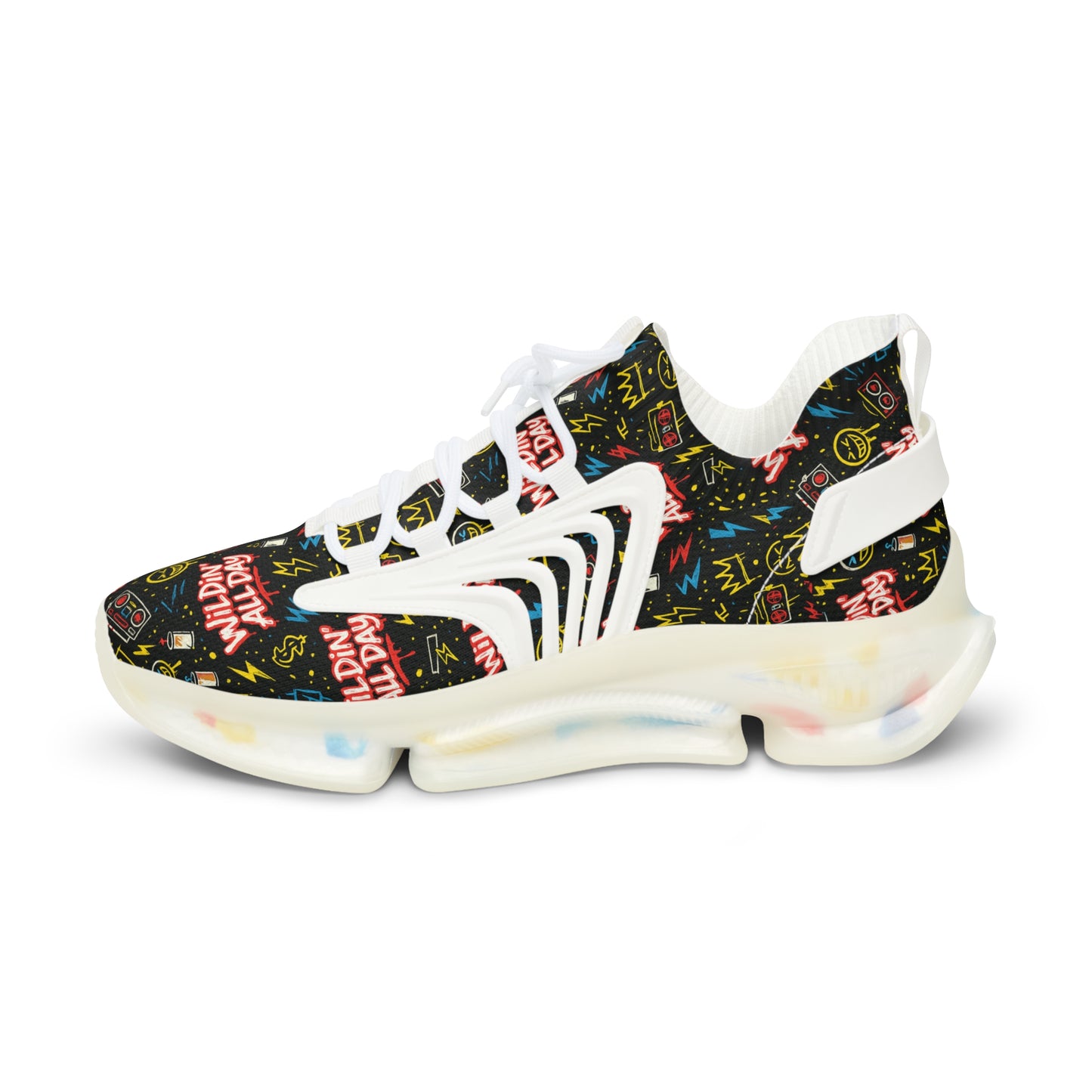 Stylish Graphic Mesh Sneakers for Everyday Adventures | Trendy Footwear, Urban Style, Casual Wear, Festival Fashion, Unique Sneakers