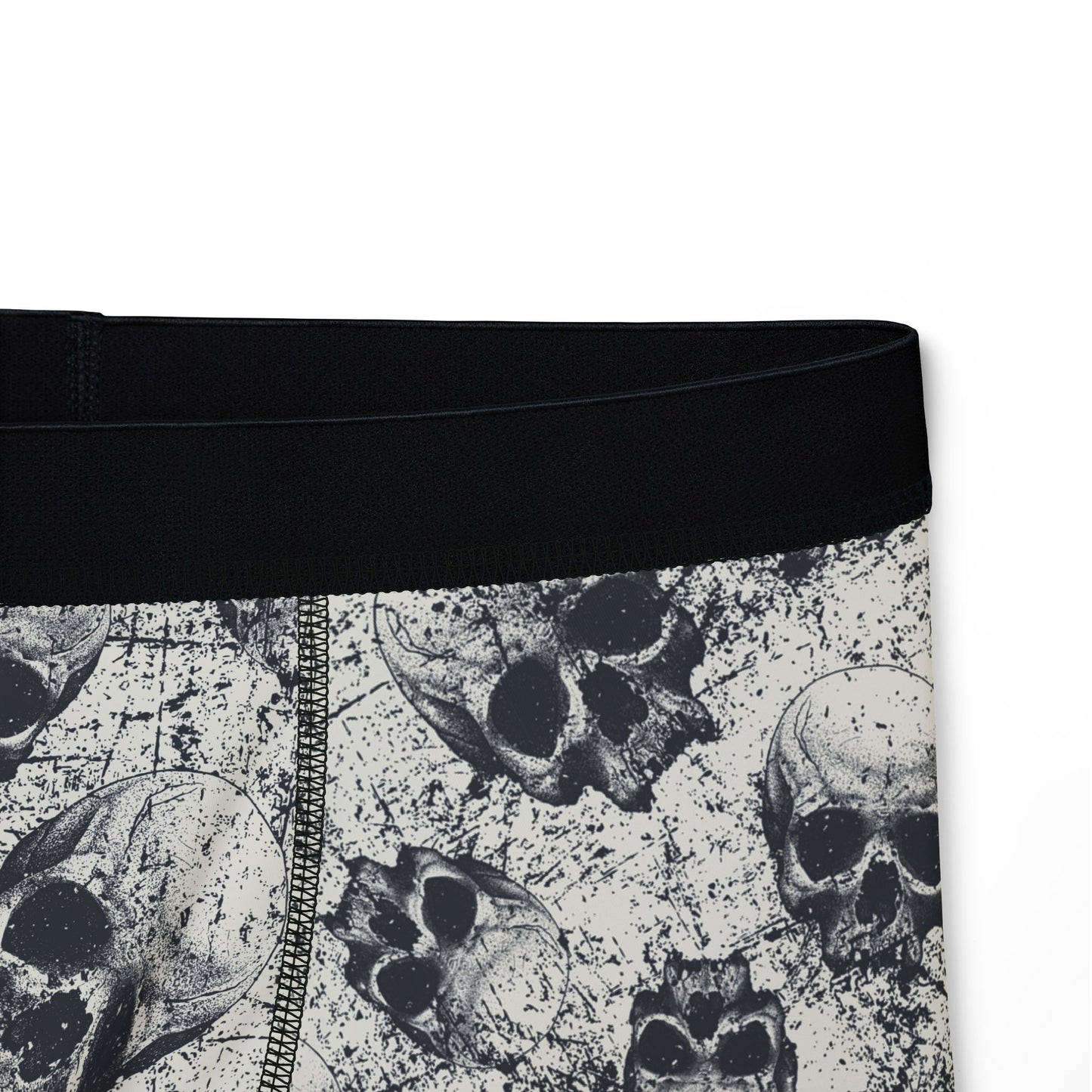 Skull Print Men's Boxers, Gothic Underwear, Unique Men's Loungewear, Halloween Gift, Comfortable Boxer Briefs