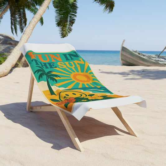 Colorful Beach Towel - Fun in the Sun Vibe, Perfect for Summer Days, Pool Parties, Beach Trips, and Gifts