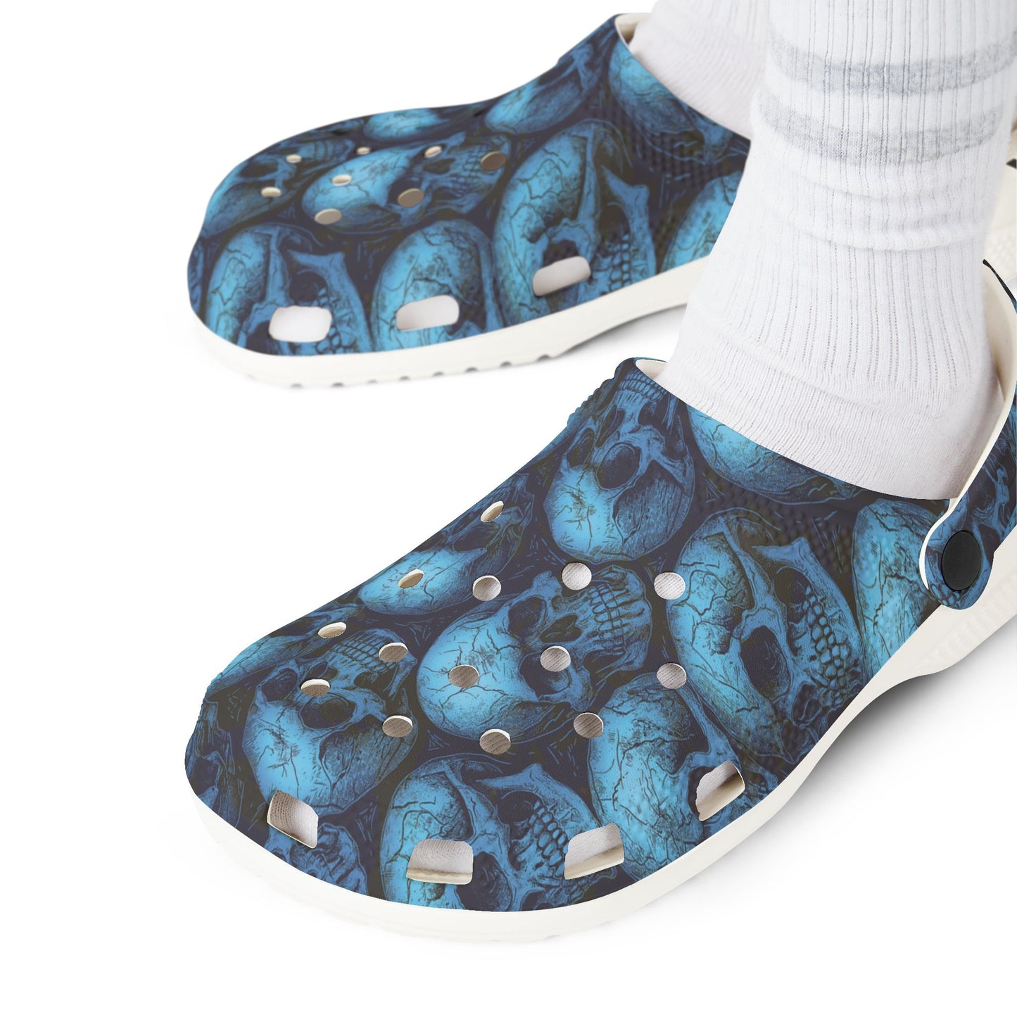 Stylish EVA Foam Clogs - Casual Comfort, Fun Outdoor Footwear, Unique Skulls Design, Perfect for Summer, Garden, Parties, Festivals