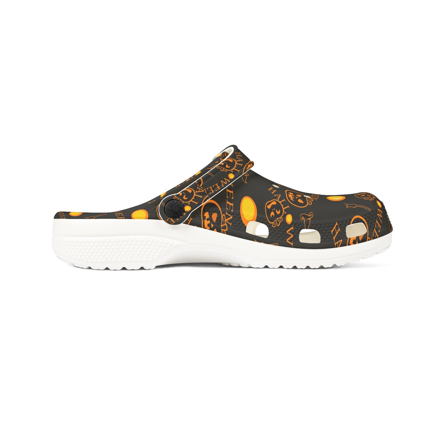 Halloween-Themed EVA Foam Clogs, Comfortable Slip-On Footwear for Home & Parties, Festive Rubber Shoes