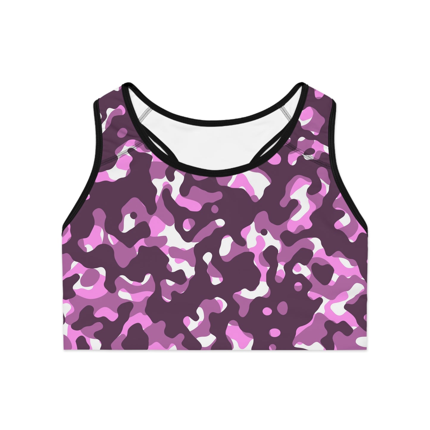 Stylish Sports Bra, Activewear, Workout Apparel, Gym Top, Fitness Gear, Camo Print
