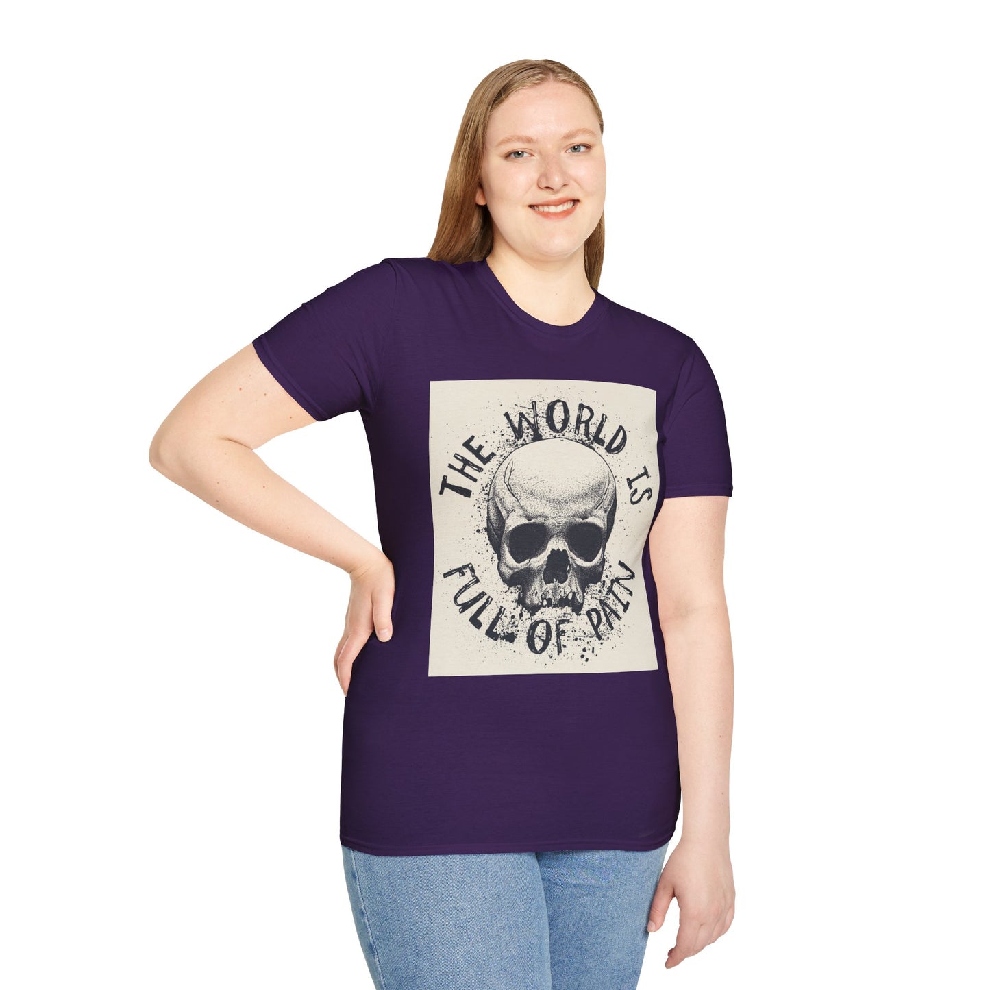 Skull Graphic Unisex T-Shirt - Edgy Casual Wear for Comfort & Style, Grunge Fashion, Gift for Him/Her, Halloween Outfit, Alternative Apparel