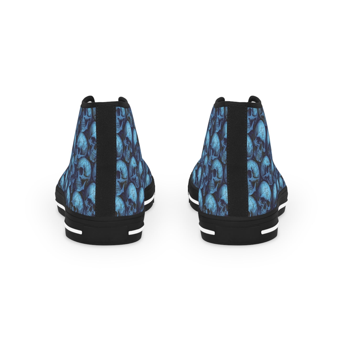Skull Pattern High Top Sneakers for Men, Trendy Footwear, Casual Style, Unique Gift, Halloween, Party, Edgy Fashion