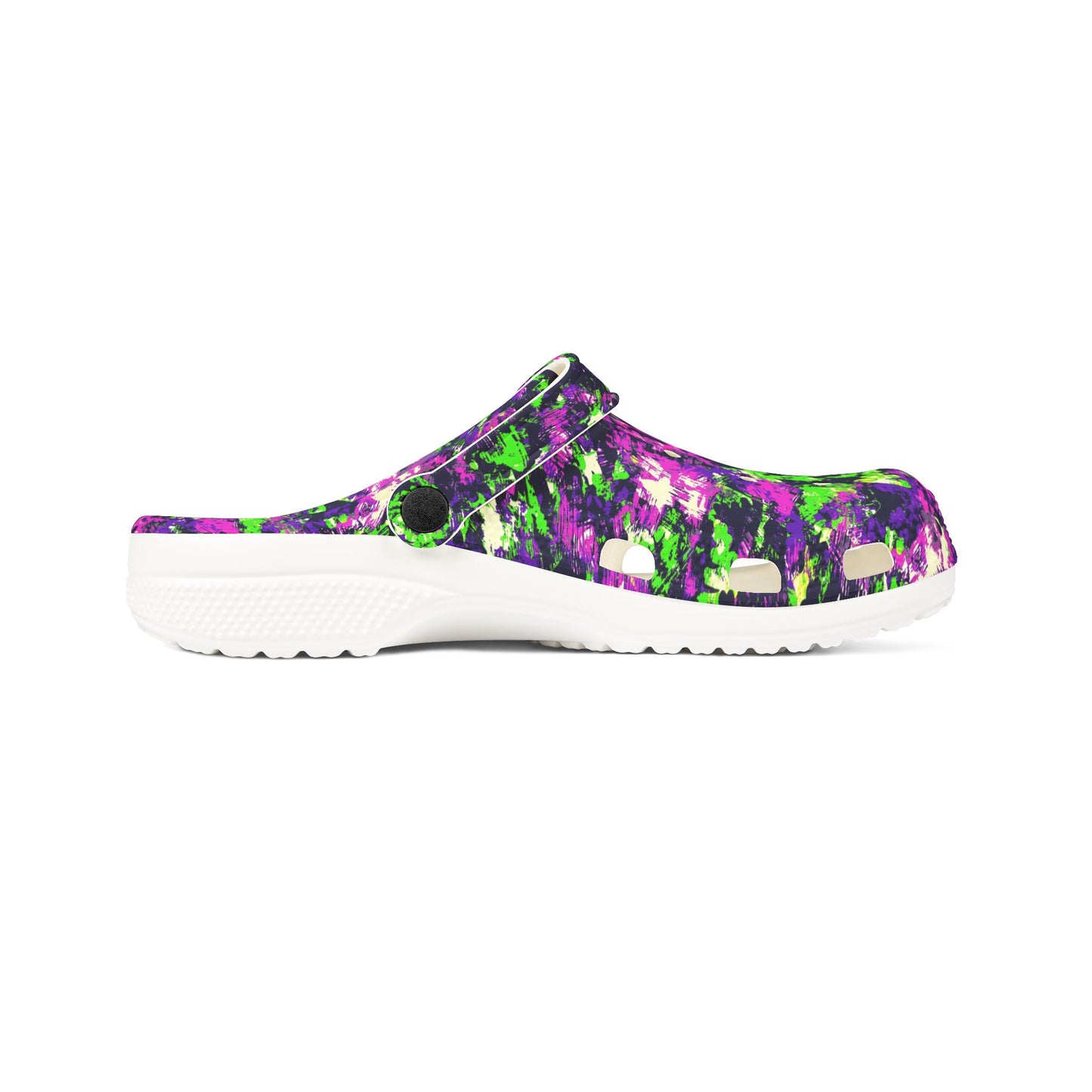 Vibrant EVA Foam Crocs, Colorful Garden Clogs, Stylish Slip-On Footwear, Fun Summer Shoes, Artistic Indoor/Outdoor Sandals