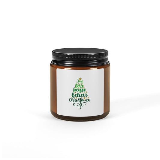 Festive Scented Soy Candle - "Believe in Christmas"