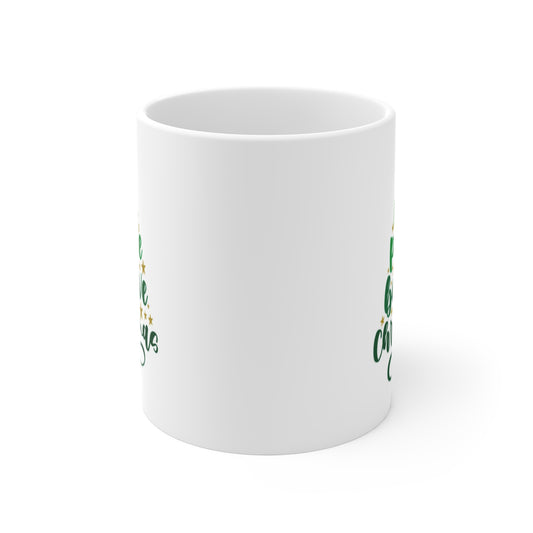 Joyful Christmas Mug - 11oz Coffee Cup with Tree Design