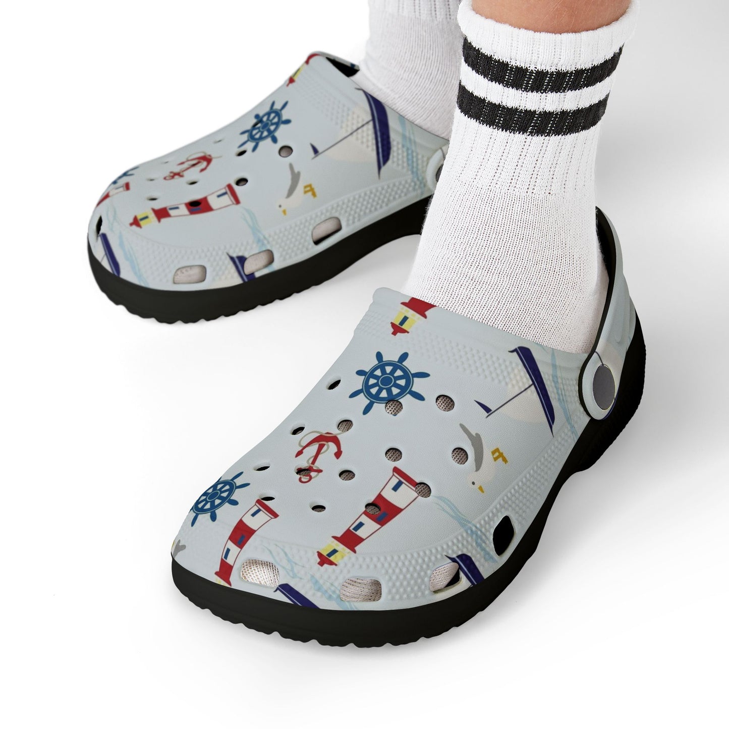 Nautical Kid's Clogs | Fun Foam Shoes for Playtime, Beach Days, Summer Adventures, Perfect Gift for Young Explorers