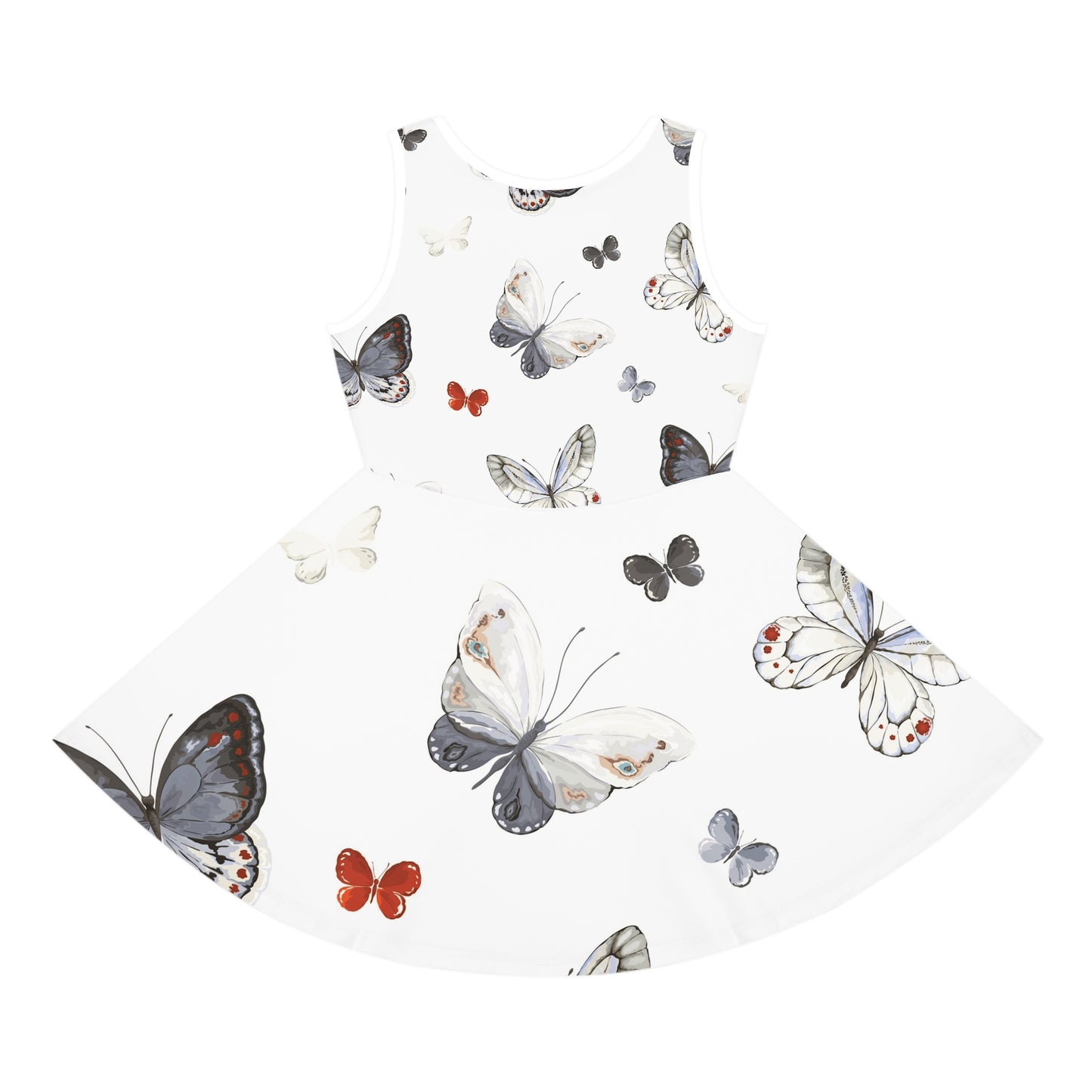 Girls' Butterfly Print Sundress - Perfect for Summer, Party, Beach, and Playtime - Adorable Kids' Fashion