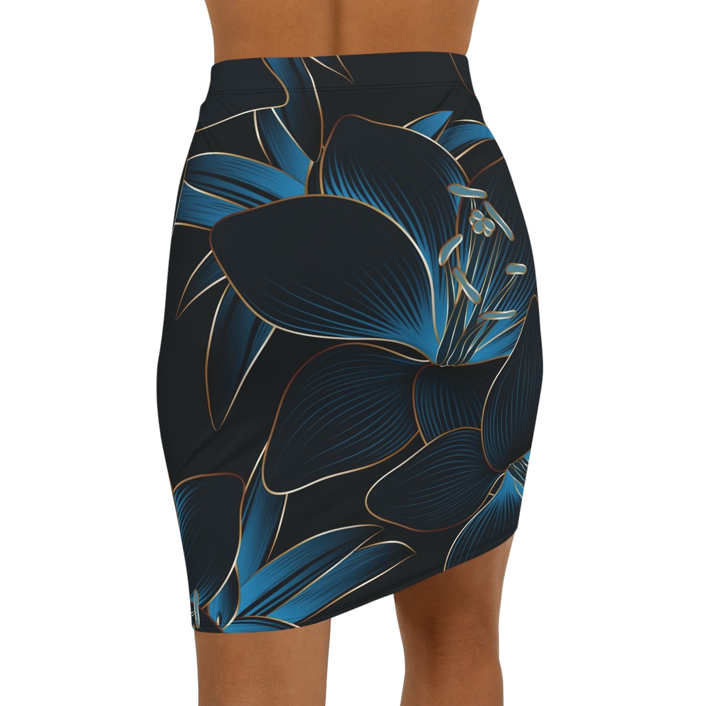 Women's Floral Mid-Waist Pencil Skirt, Elegant Pencil Skirt, AOP Floral Skirt, Stylish Office Wear, Versatile Date Night Outfit, [...]