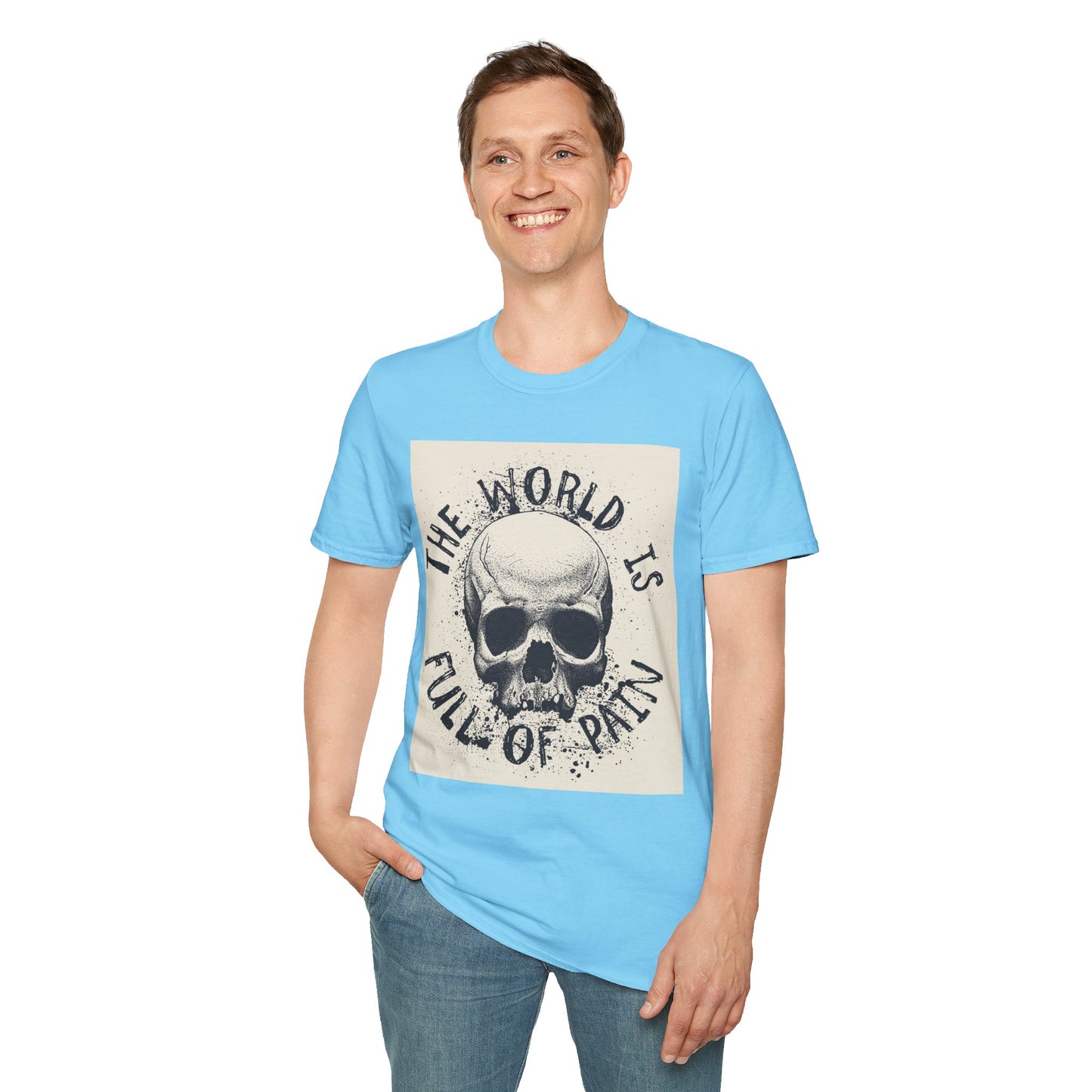 Skull Graphic Unisex T-Shirt - Edgy Casual Wear for Comfort & Style, Grunge Fashion, Gift for Him/Her, Halloween Outfit, Alternative Apparel