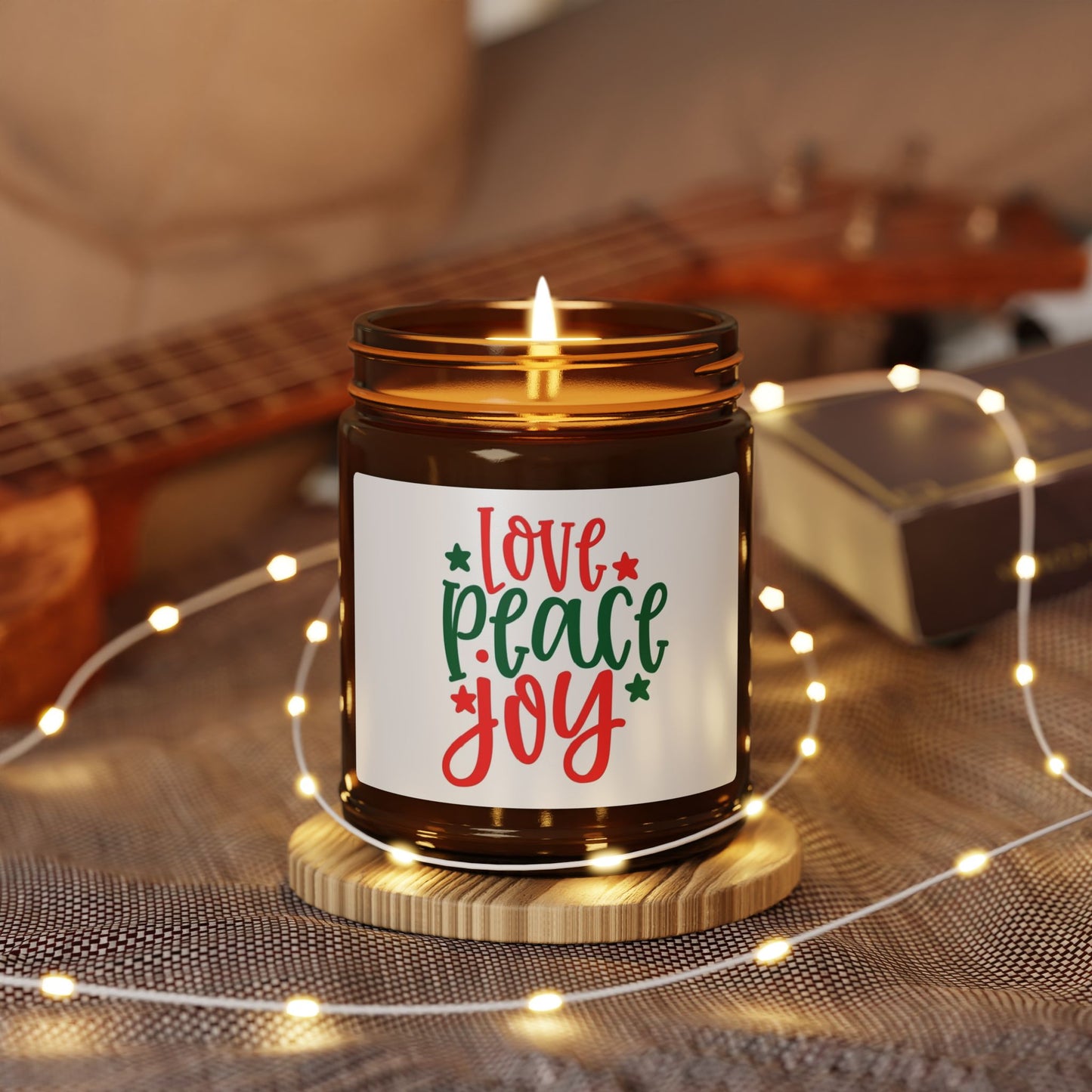 Holiday Scented Soy Candle - Love Peace Joy