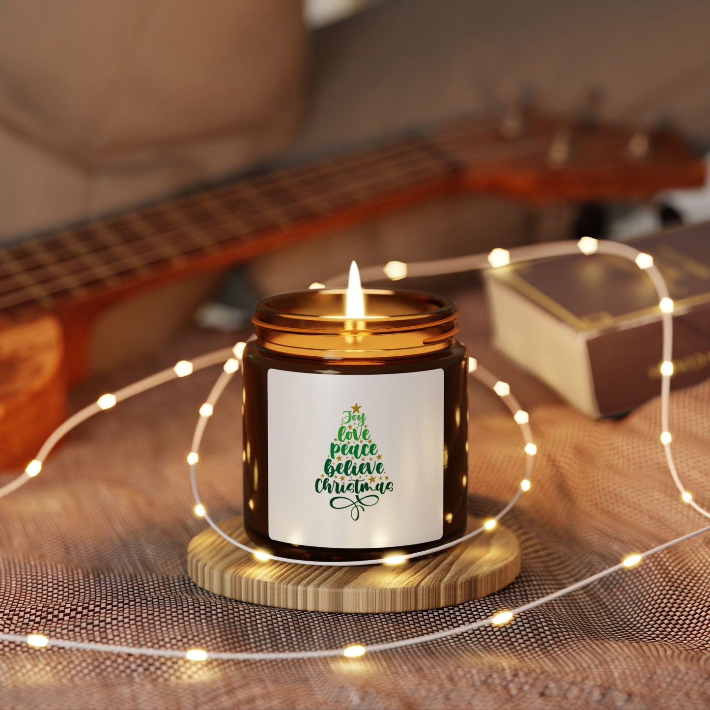 Festive Scented Soy Candle - "Believe in Christmas"