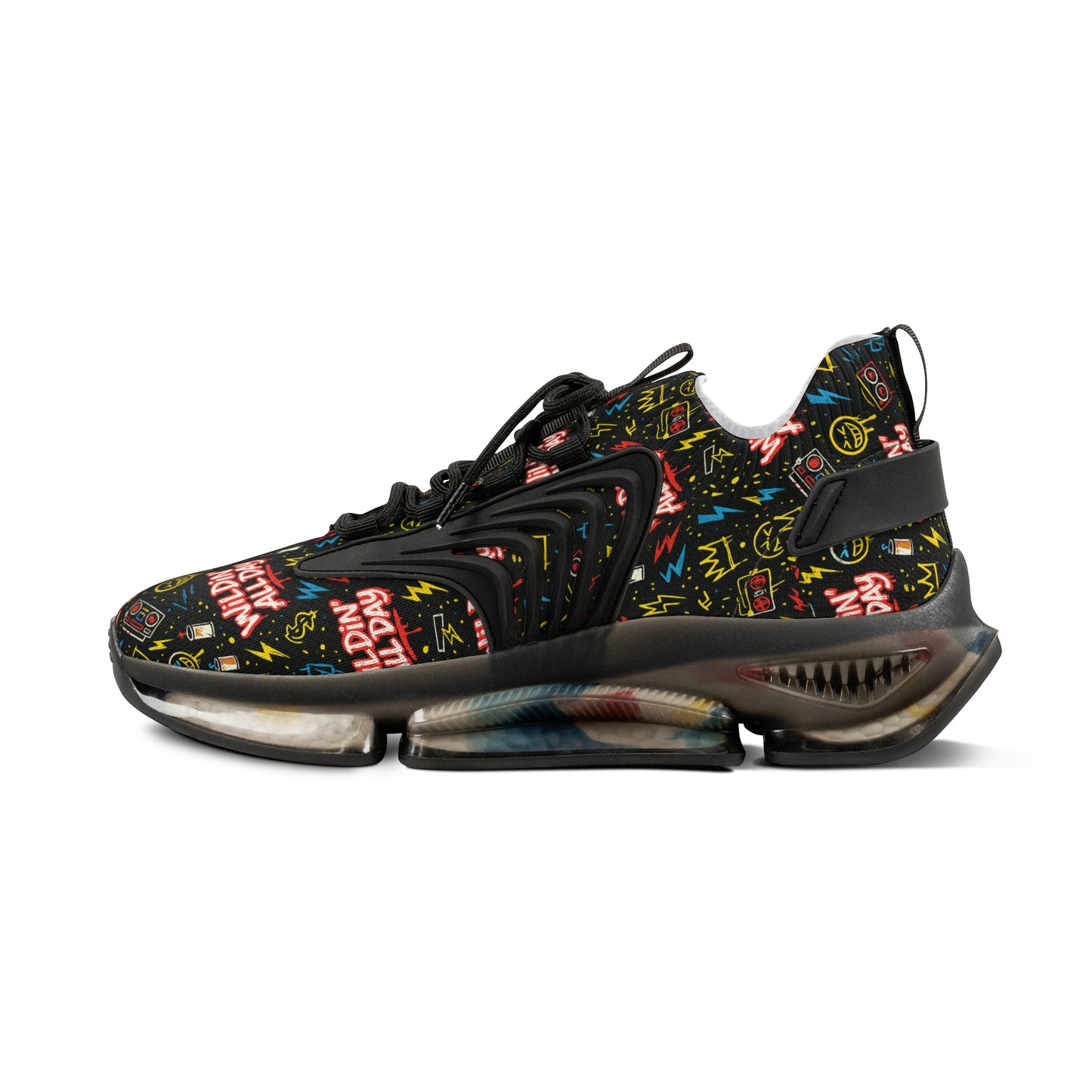 Stylish Graphic Mesh Sneakers for Everyday Adventures | Trendy Footwear, Urban Style, Casual Wear, Festival Fashion, Unique Sneakers