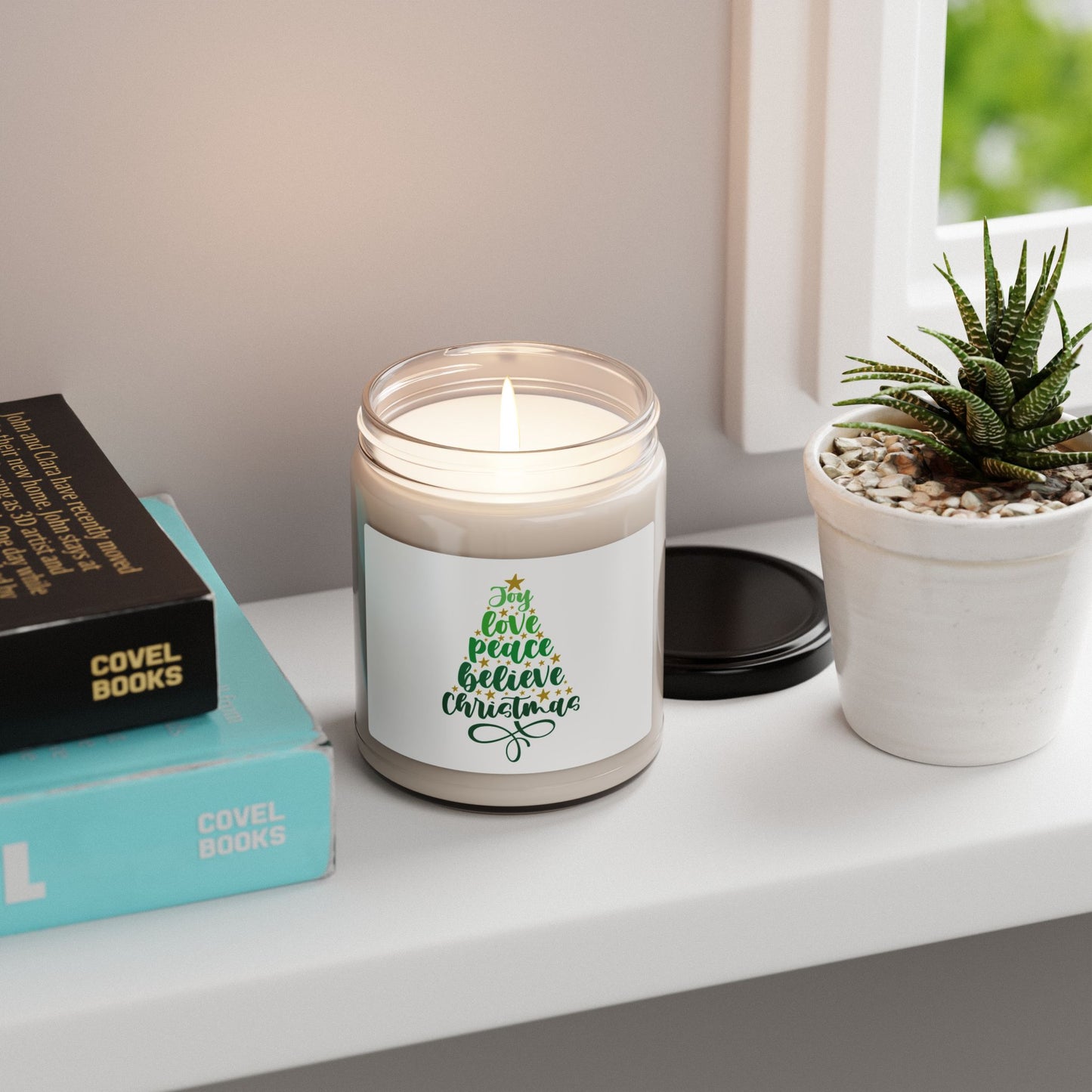 Christmas Scented Soy Candle - Joy Love Peace Believe