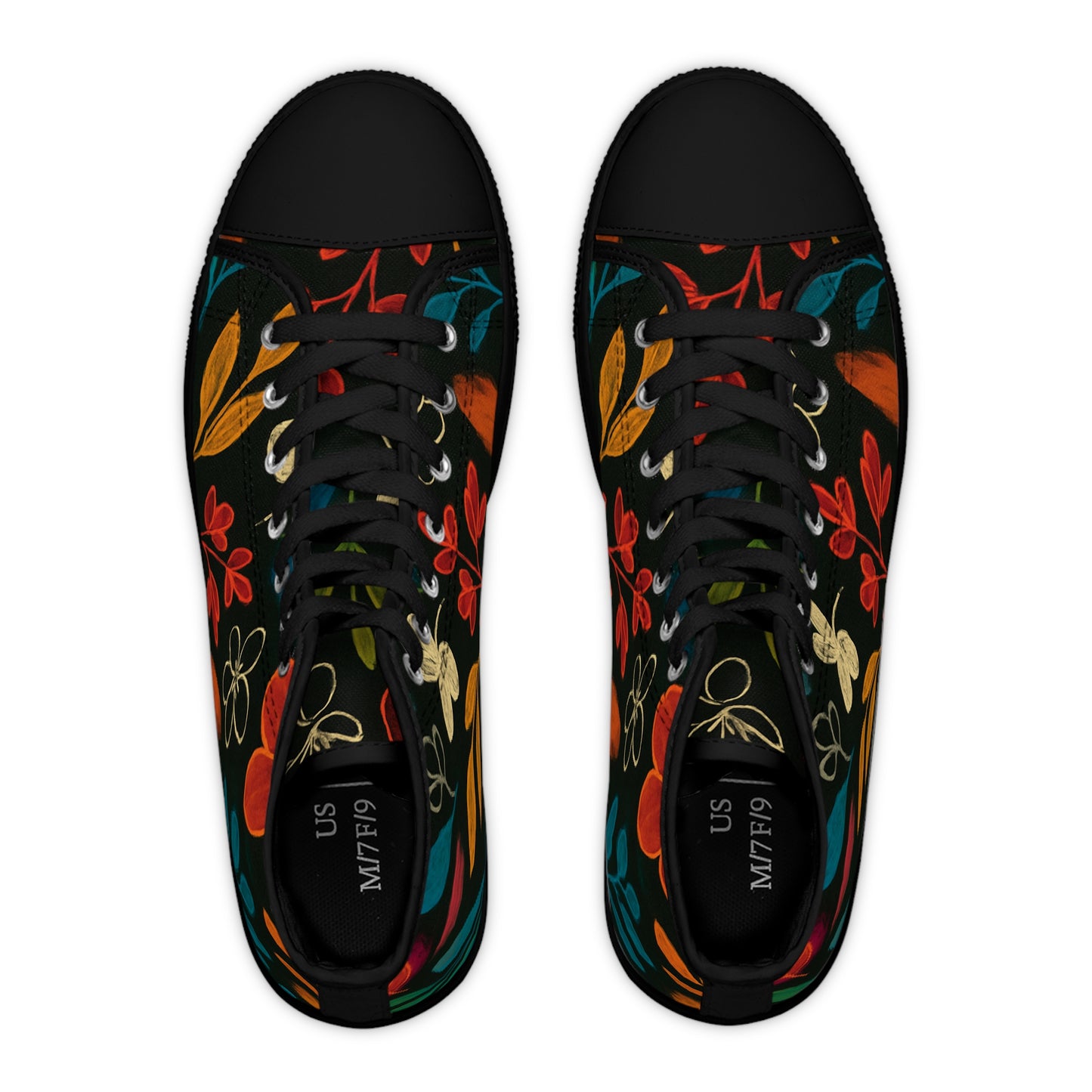 Floral High Top Sneakers - Stylish, Trendy Footwear for Women, Casual Wear, Everyday Fashion, Unique Gifts, Spring/Summer Vibes