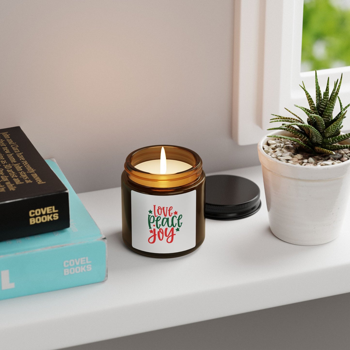 Holiday Scented Soy Candle - Love Peace Joy