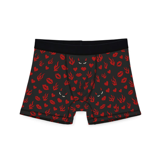 Kiss Print Men's Boxers, Romantic Underwear, Cute Men's Loungewear, Valentine's Day Gift, Fun Prints for Him