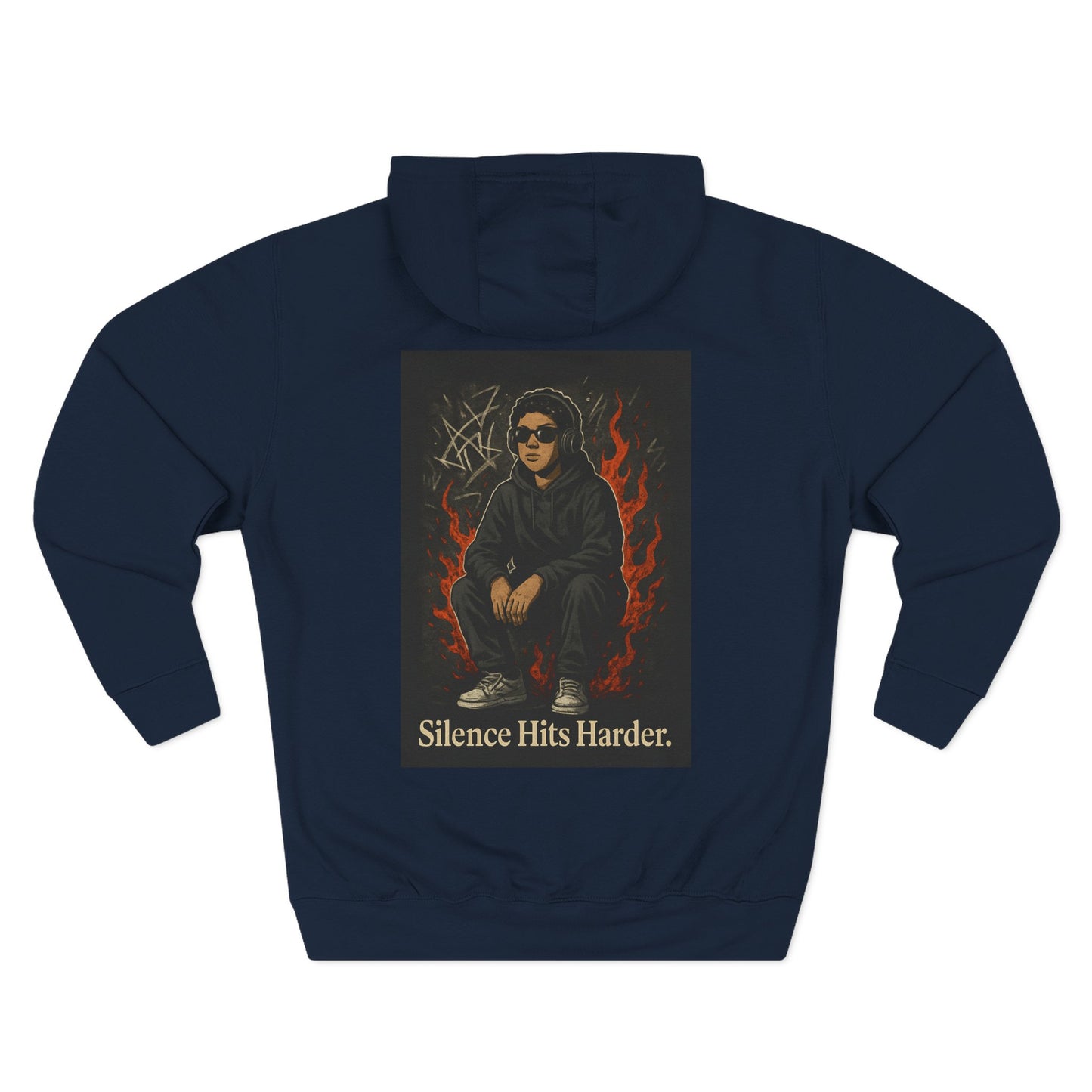Three-Panel Fleece Hoodie