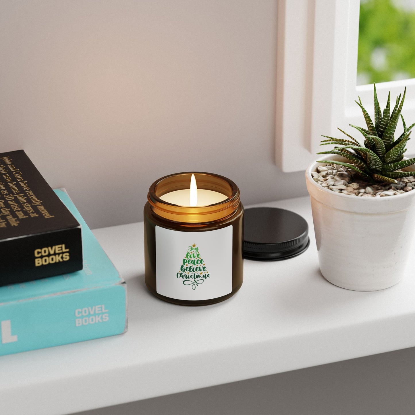 Festive Scented Soy Candle - "Believe in Christmas"