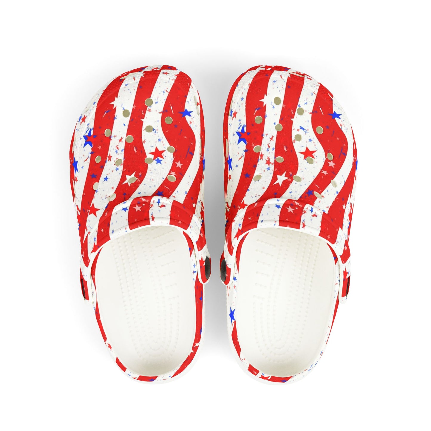 Patriotic Kid's EVA Foam Clogs - Fun, Festive Summer Footwear for Kids, Perfect for Independence Day, Family Gatherings, and Playtime