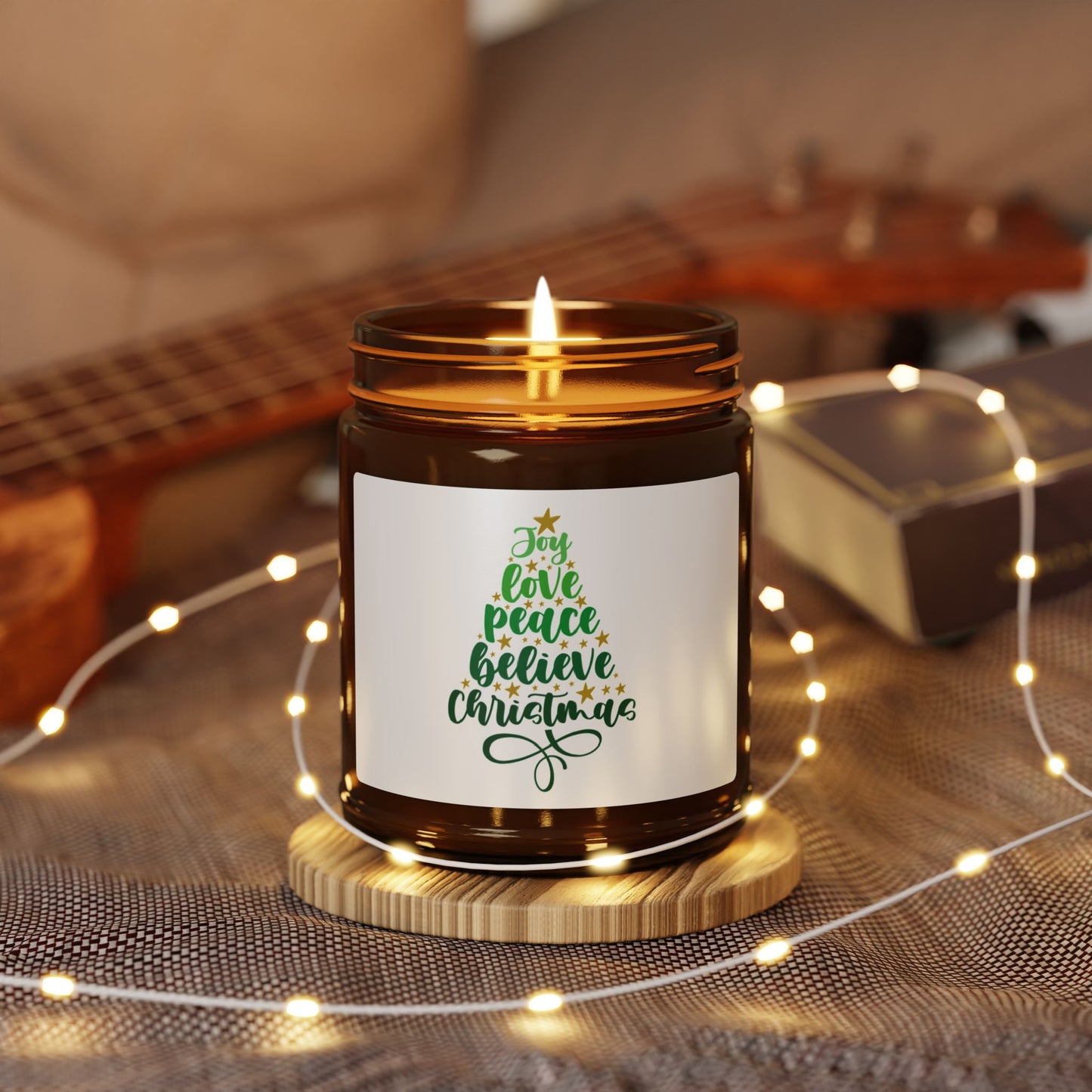 Festive Scented Soy Candle - "Believe in Christmas"