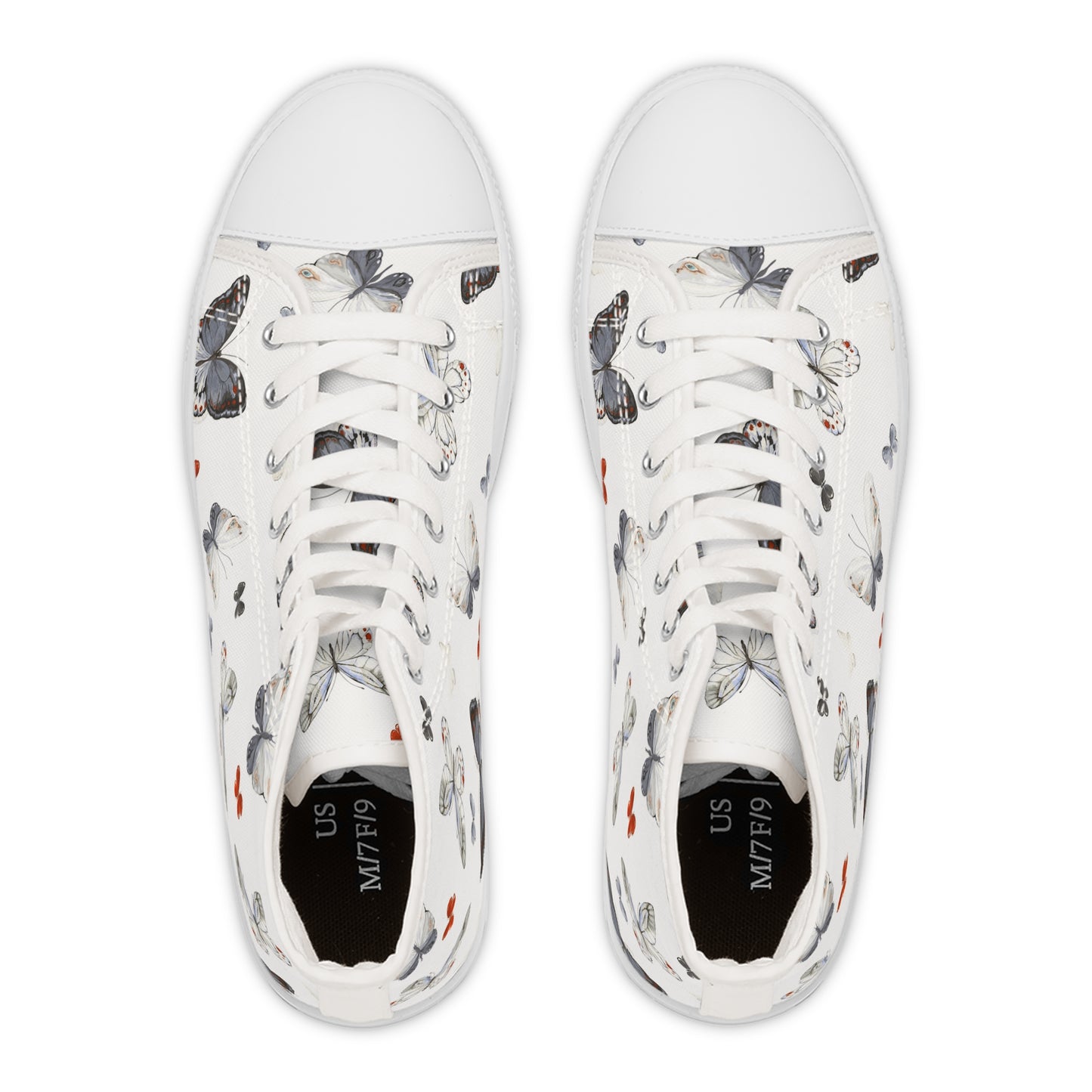 Butterfly Print Women's High Top Sneakers - Trendy and Stylish Footwear, Fashion Sneakers, Comfortable High Tops, Unique Shoe Design, [...]