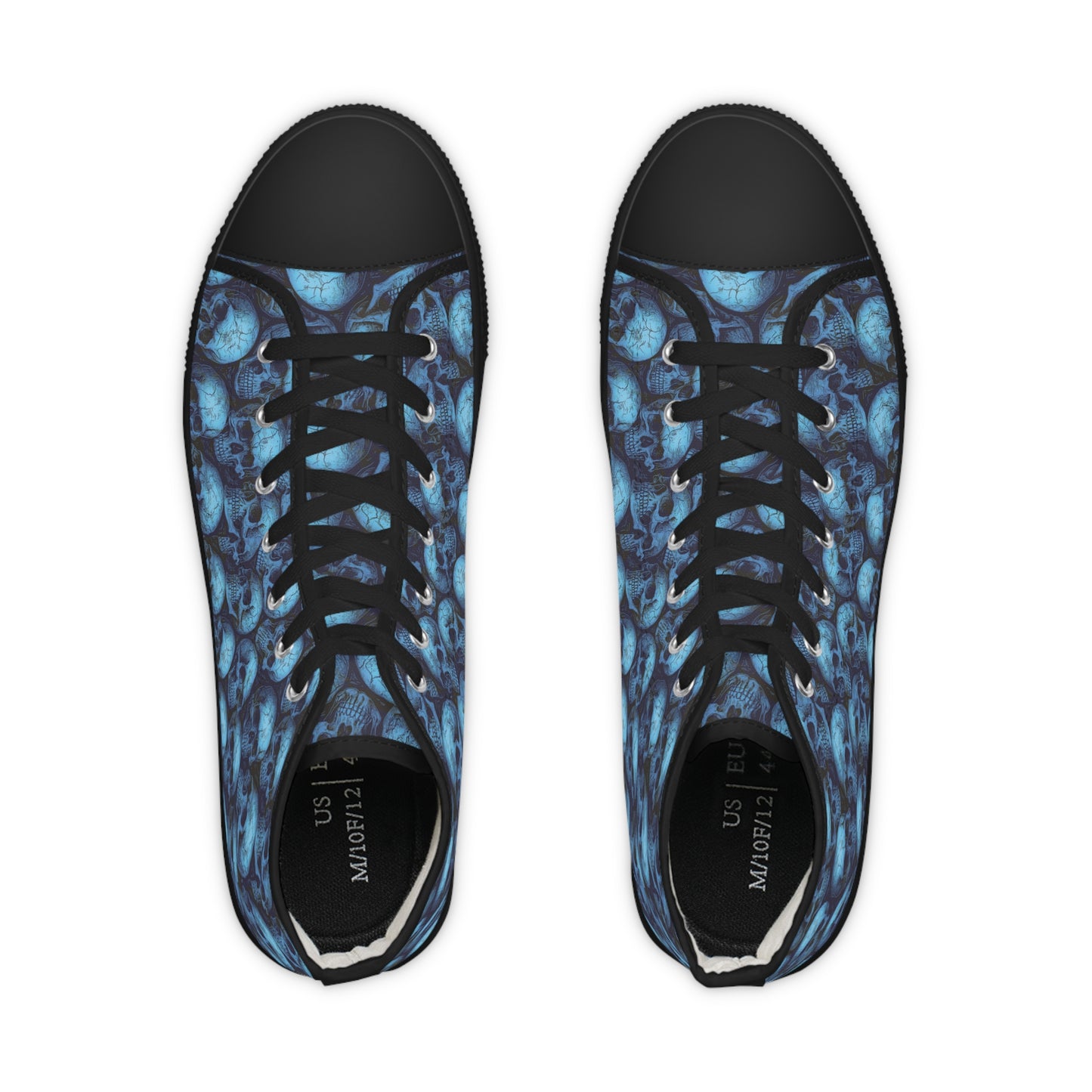 Skull Pattern High Top Sneakers for Men, Trendy Footwear, Casual Style, Unique Gift, Halloween, Party, Edgy Fashion