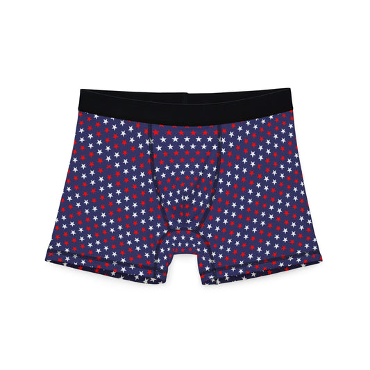 Patriotic Star Print Men's Boxers, Fun Underwear for Holidays, Fourth of July Gifts, Comfortable Men's Underwear, Unique Boxers for [...]