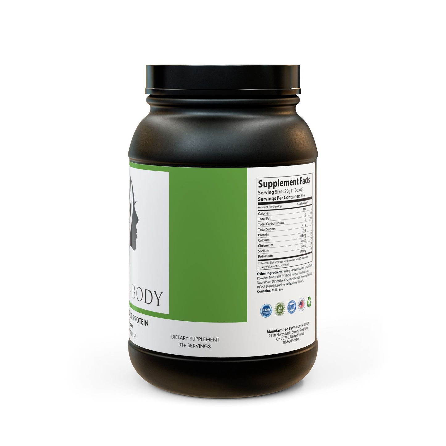 Whey Isolate Protein Supplement (907g, 2lb)