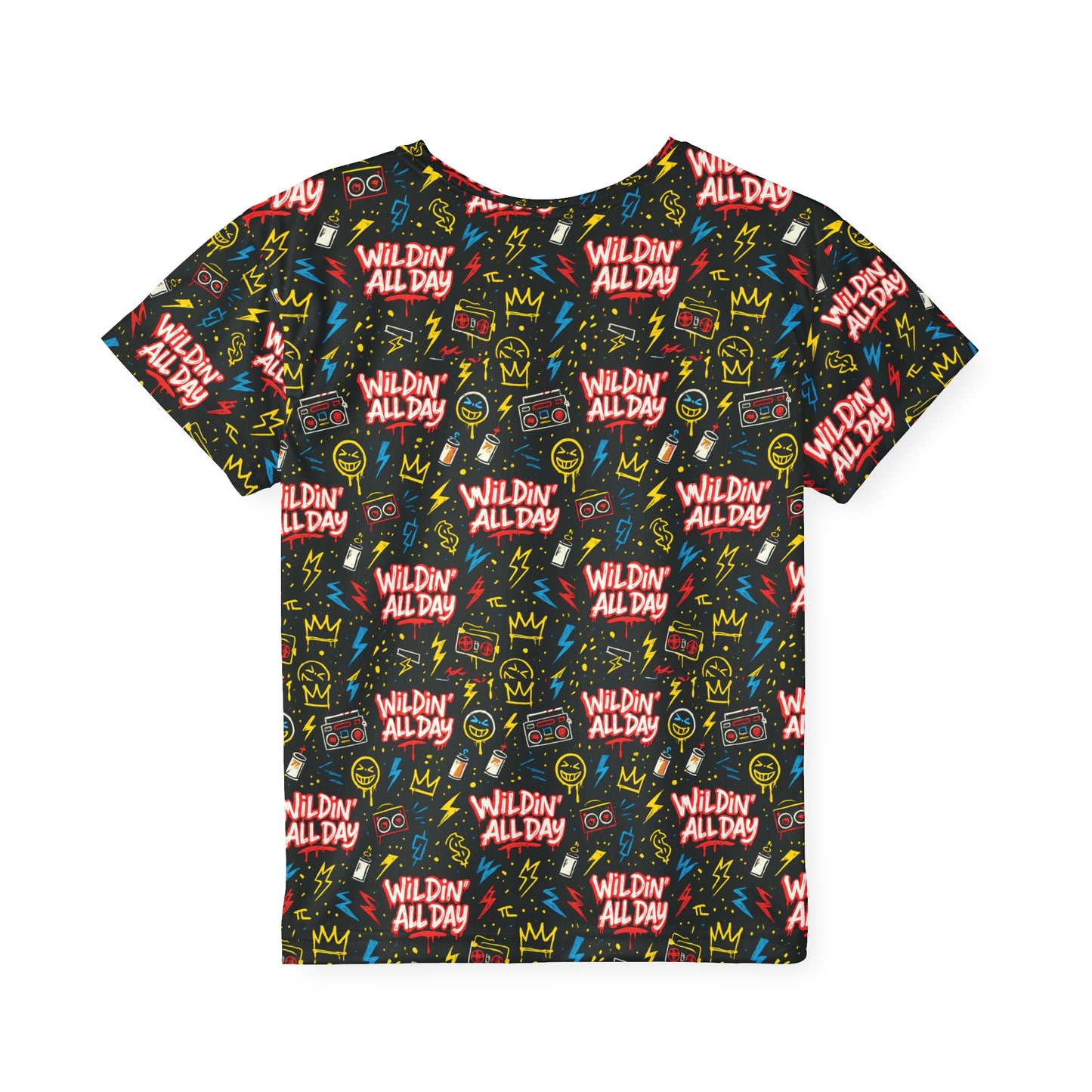 Kids Wildin' All Day Sports Jersey - Fun Sports Tee for Active Kids, Perfect for Birthdays, Sports Events, Playdates, and Summer Activities