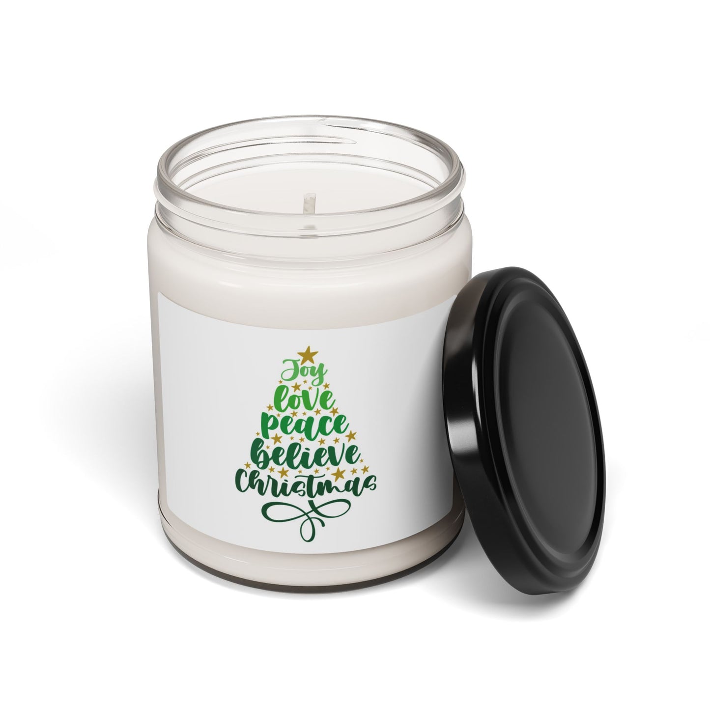 Christmas Scented Soy Candle - Joy Love Peace Believe