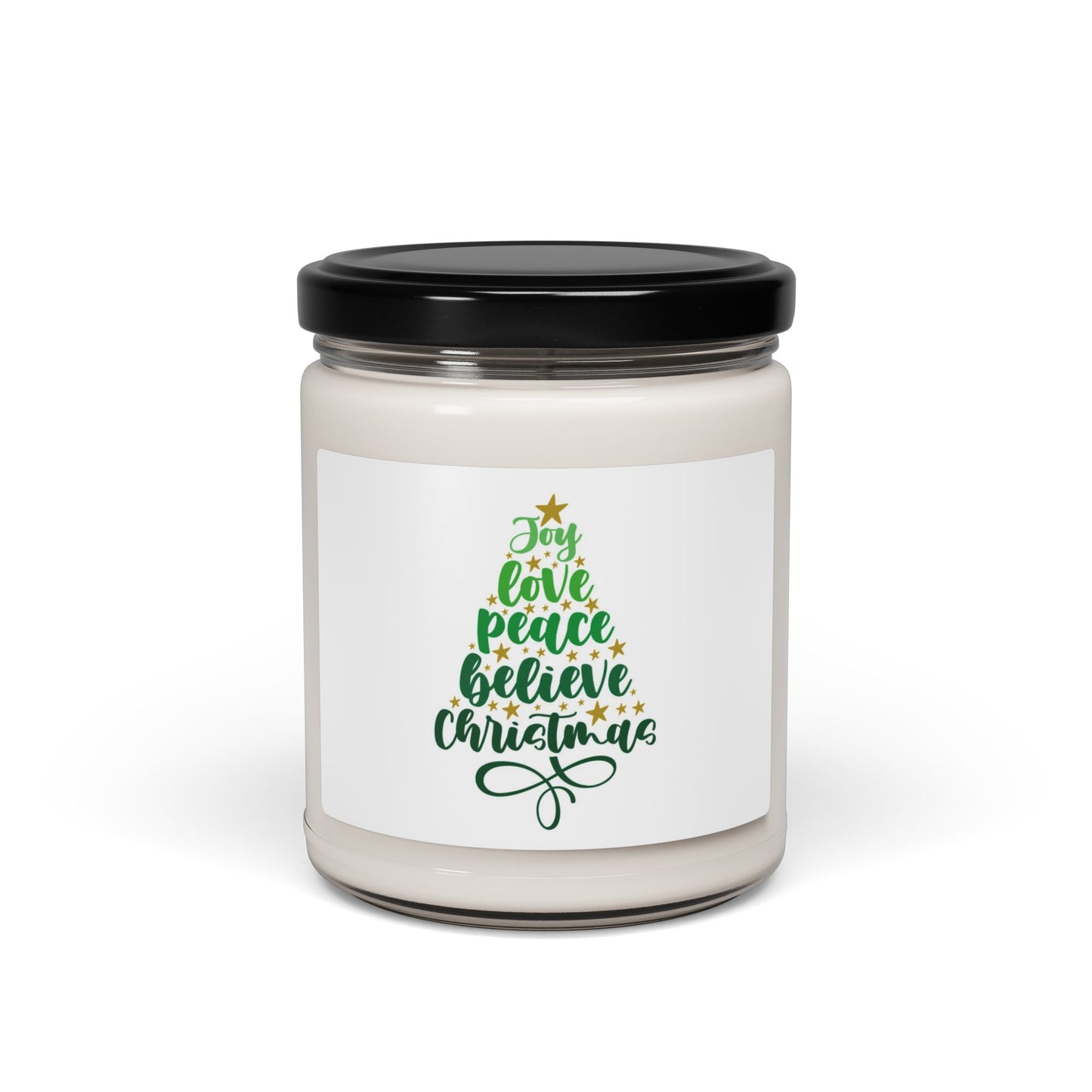 Christmas Scented Soy Candle - Joy Love Peace Believe