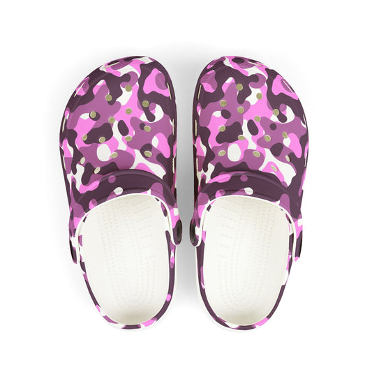 Kid's Stylish EVA Foam Clogs - Fun Camo Design, Summer Slip-Ons, Kids Footwear, Playtime Shoes, Birthday Gift