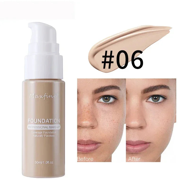 Matte Liquid Foundation Effective Concealer Waterproof Sweat-resistant Makeup Professional Light Thin Delicate Foundation