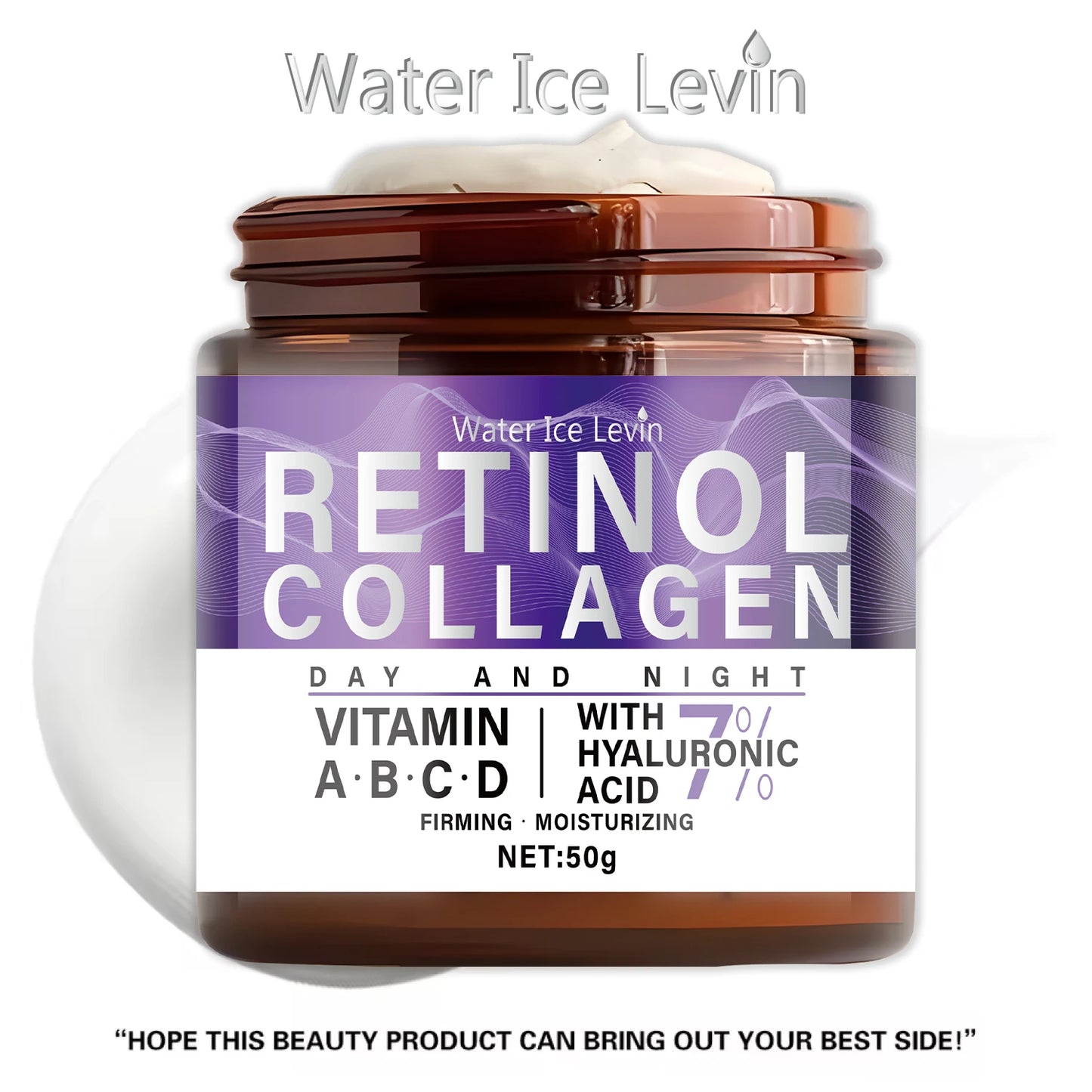 50g Collagen Retinol Niacinamide Day and Night Moisturizing Cream, Moisturizing and Firming, Silky Texture Suitable for All Skin Types