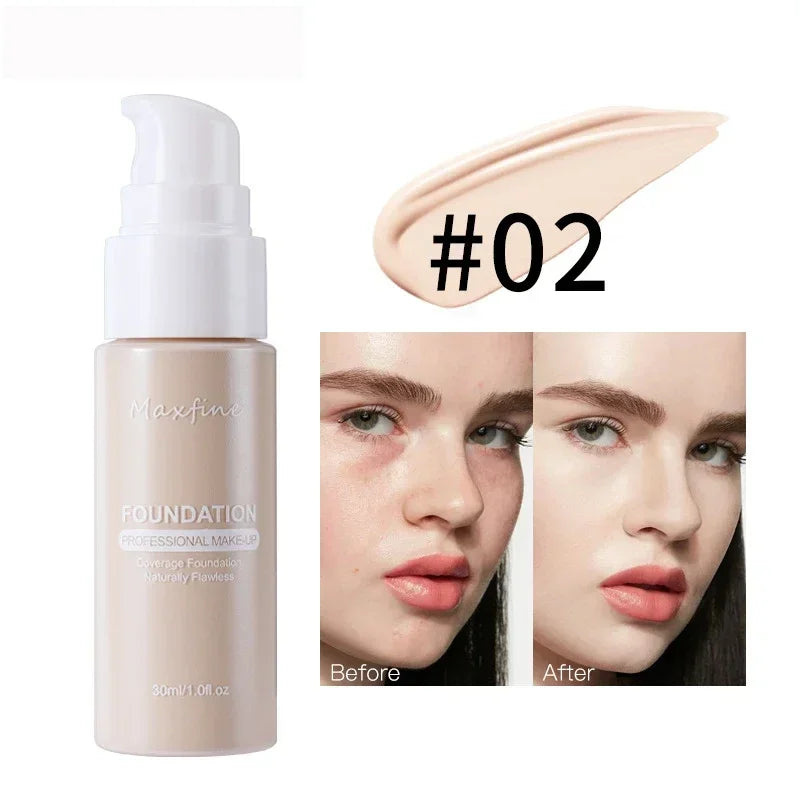 Matte Liquid Foundation Effective Concealer Waterproof Sweat-resistant Makeup Professional Light Thin Delicate Foundation