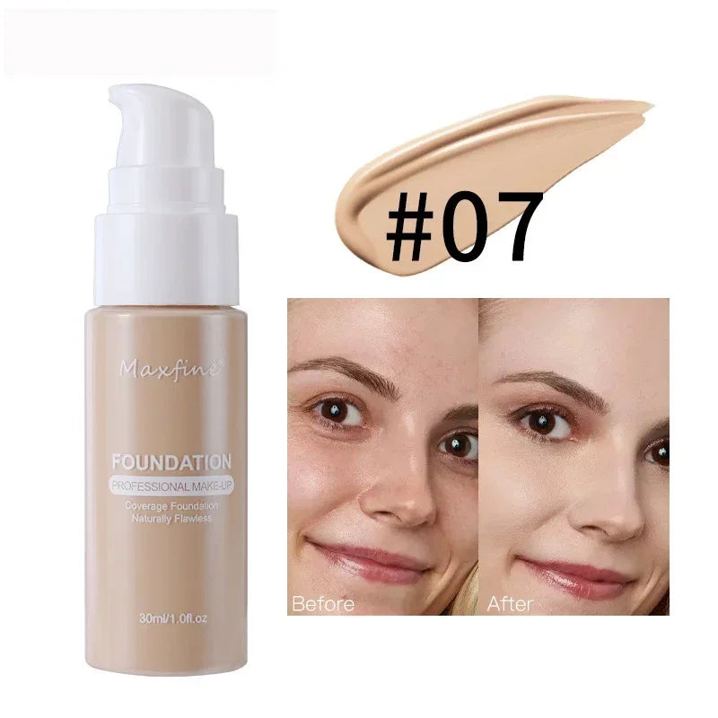Matte Liquid Foundation Effective Concealer Waterproof Sweat-resistant Makeup Professional Light Thin Delicate Foundation